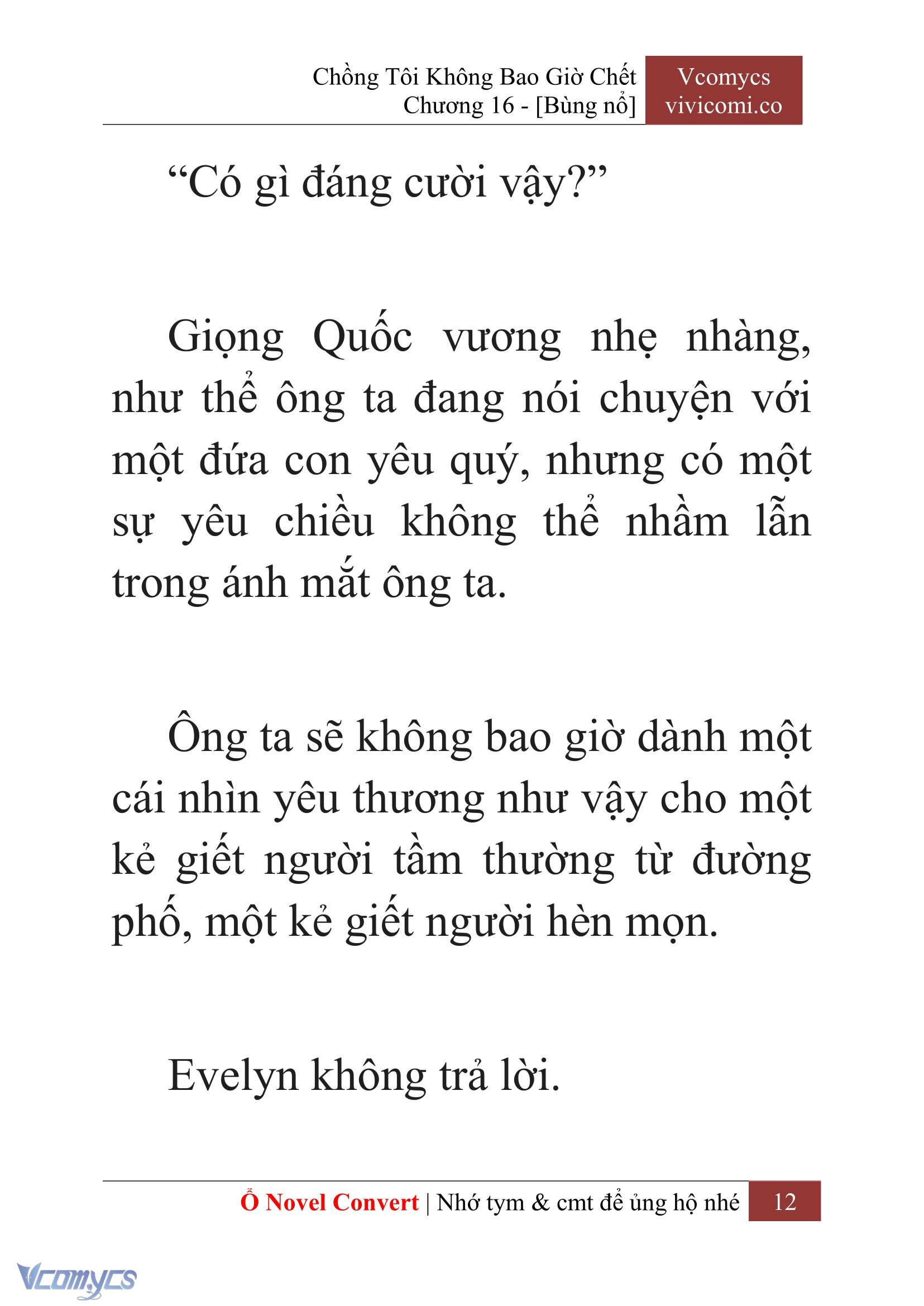 [Novel] Chồng Tôi Không Bao Giờ Chết Chap 16 - Trang 2