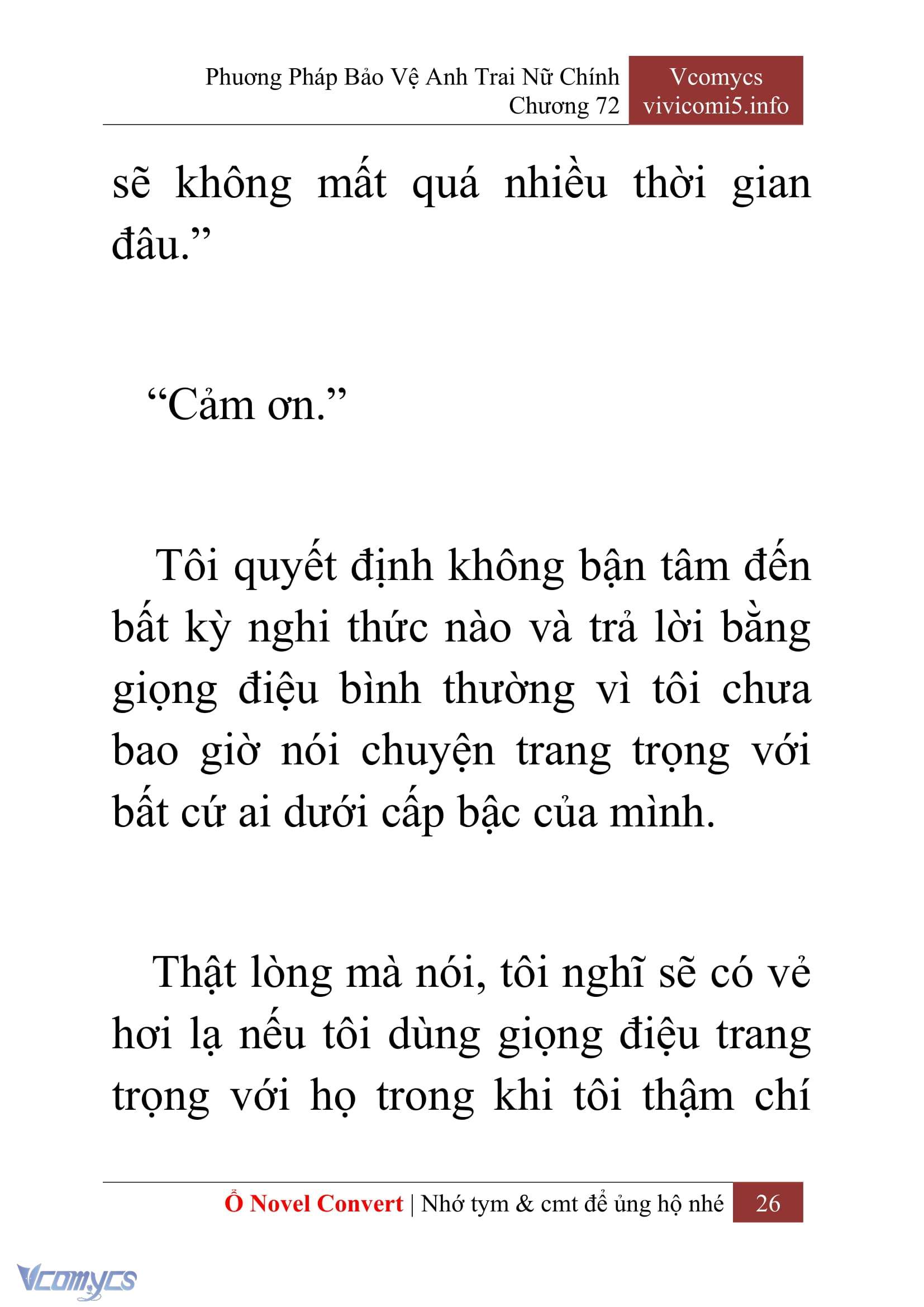 [Novel] Phương Pháp Bảo Vệ Anh Trai Nữ Chính Chap 72 - Trang 2