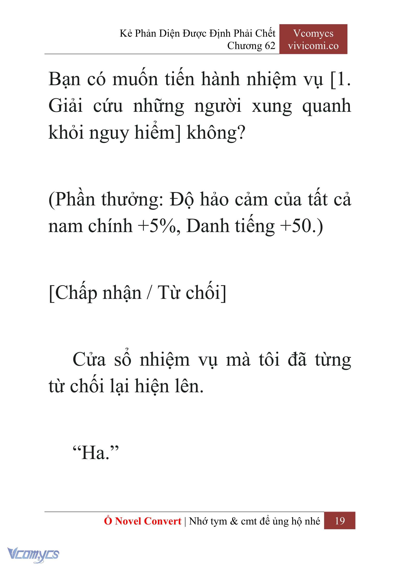 [Novel] Kẻ Phản Diện Được Định Phải Chết Chap 62 - Trang 2