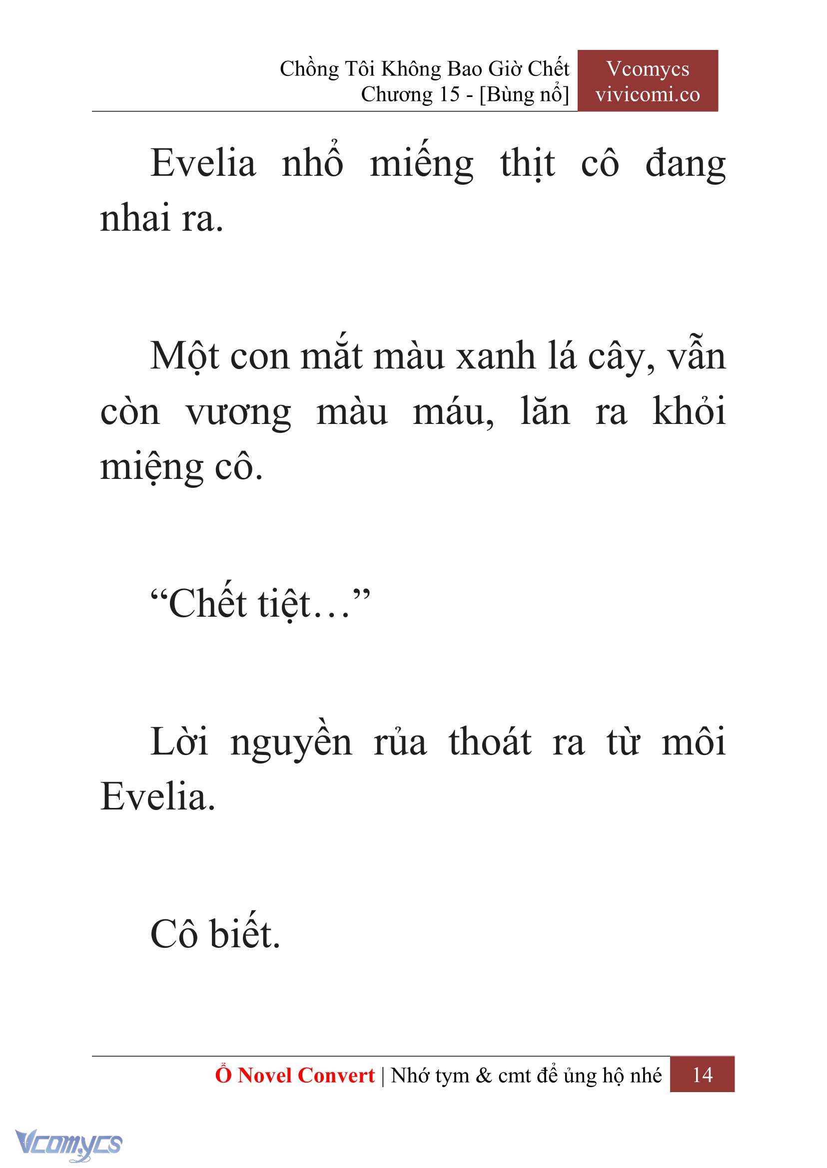 [Novel] Chồng Tôi Không Bao Giờ Chết Chap 15 - Trang 2