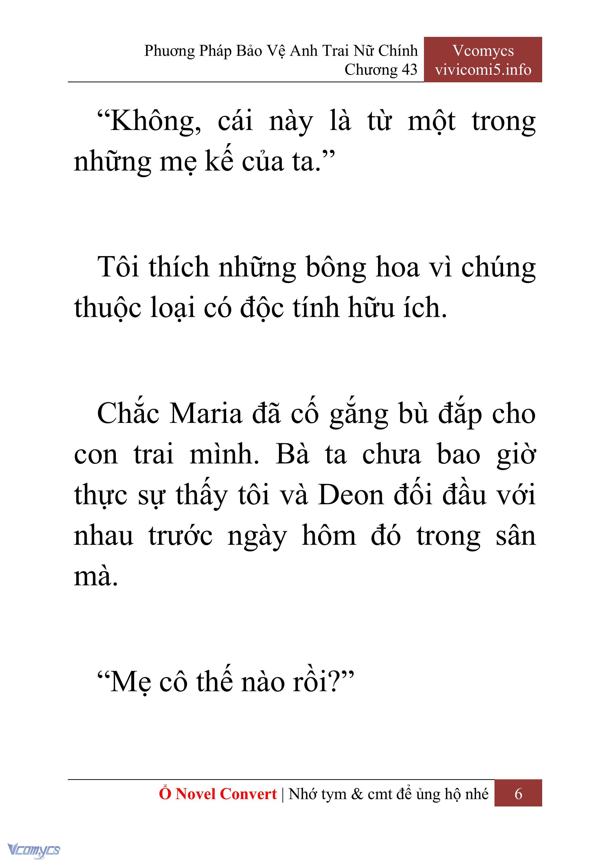 [Novel] Phương Pháp Bảo Vệ Anh Trai Nữ Chính Chap 43 - Trang 2