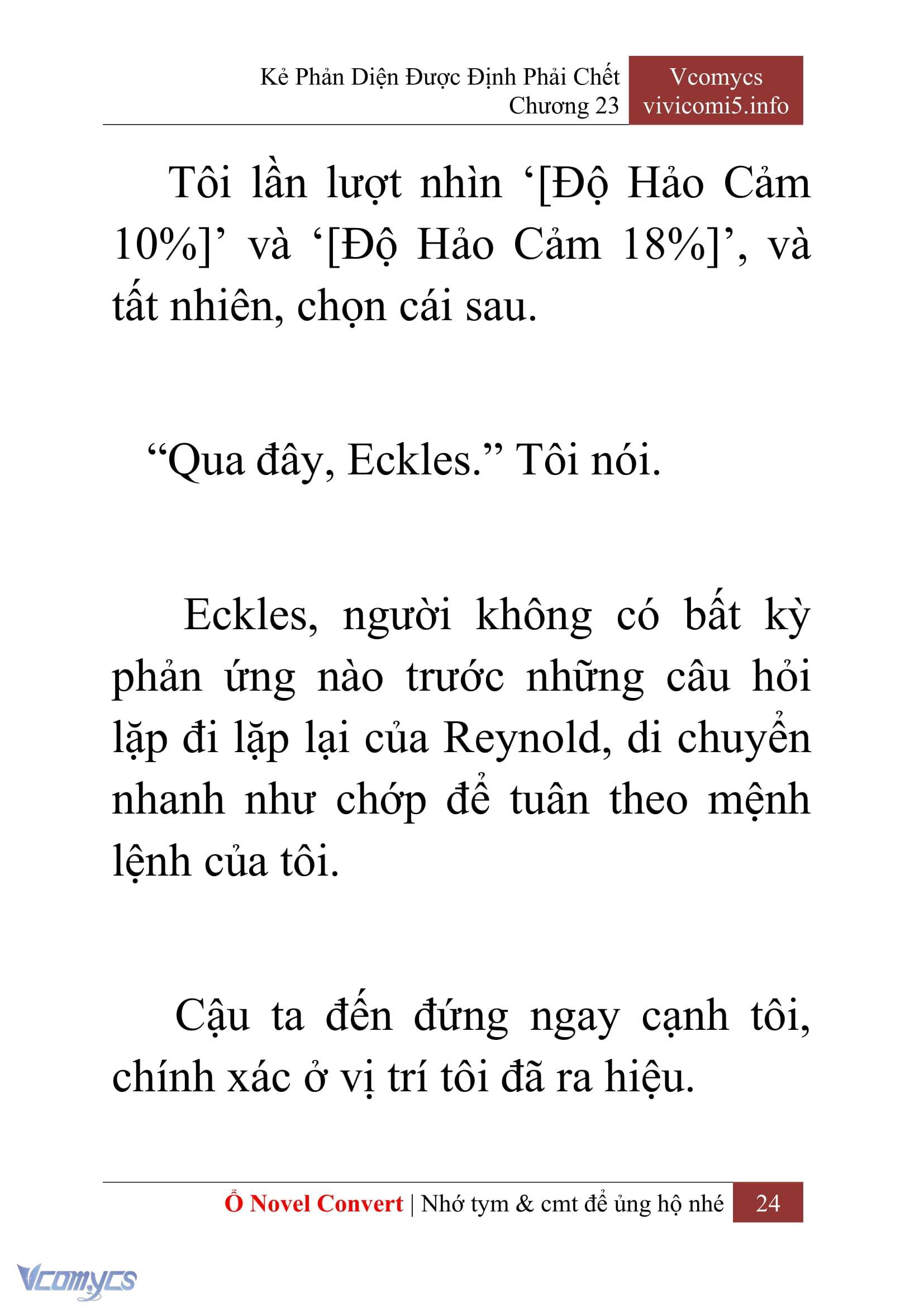 [Novel] Kẻ Phản Diện Được Định Phải Chết Chap 23 - Next Chap 24