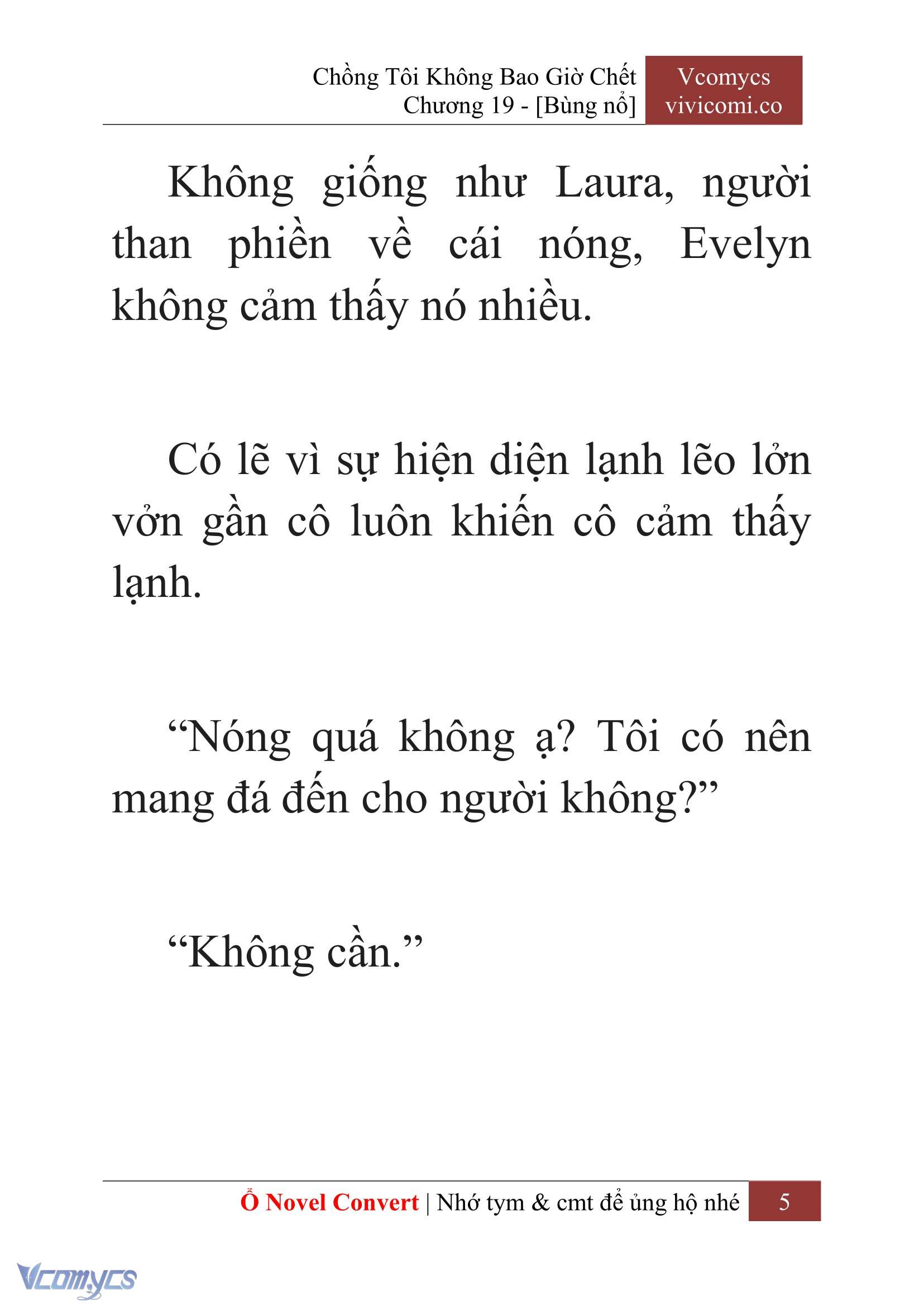 [Novel] Chồng Tôi Không Bao Giờ Chết Chap 19 - Trang 2