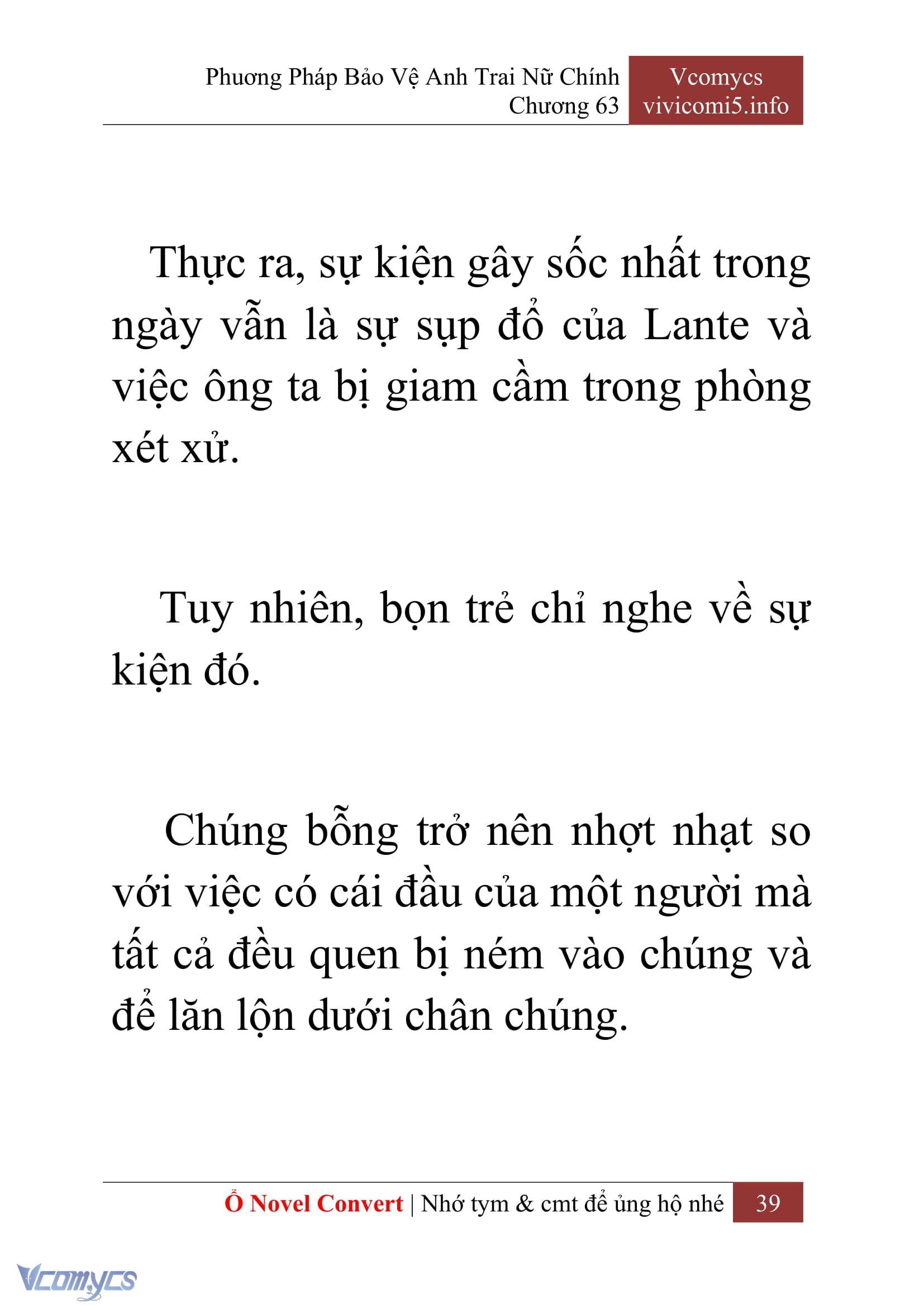 [Novel] Phương Pháp Bảo Vệ Anh Trai Nữ Chính Chap 63 - Next Chap 64