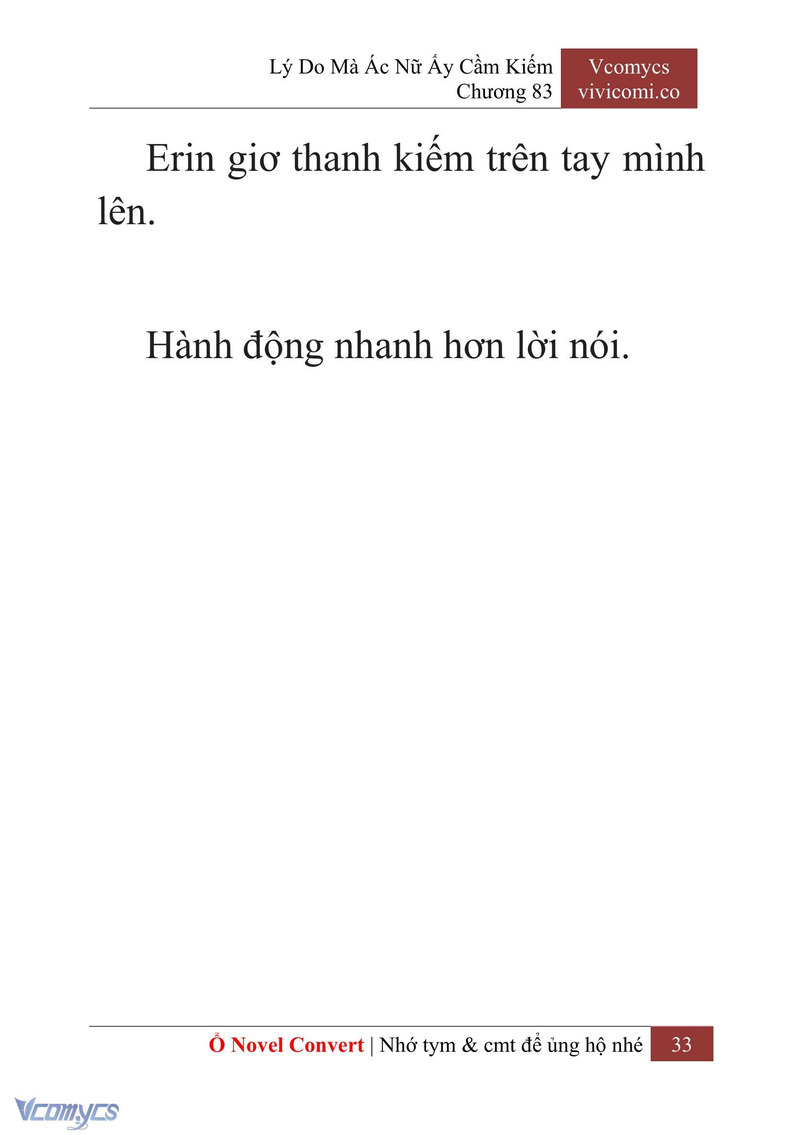 [Novel] Lý Do Mà Ác Nữ Ấy Cầm Kiếm Chap 83 - Next Chap 84