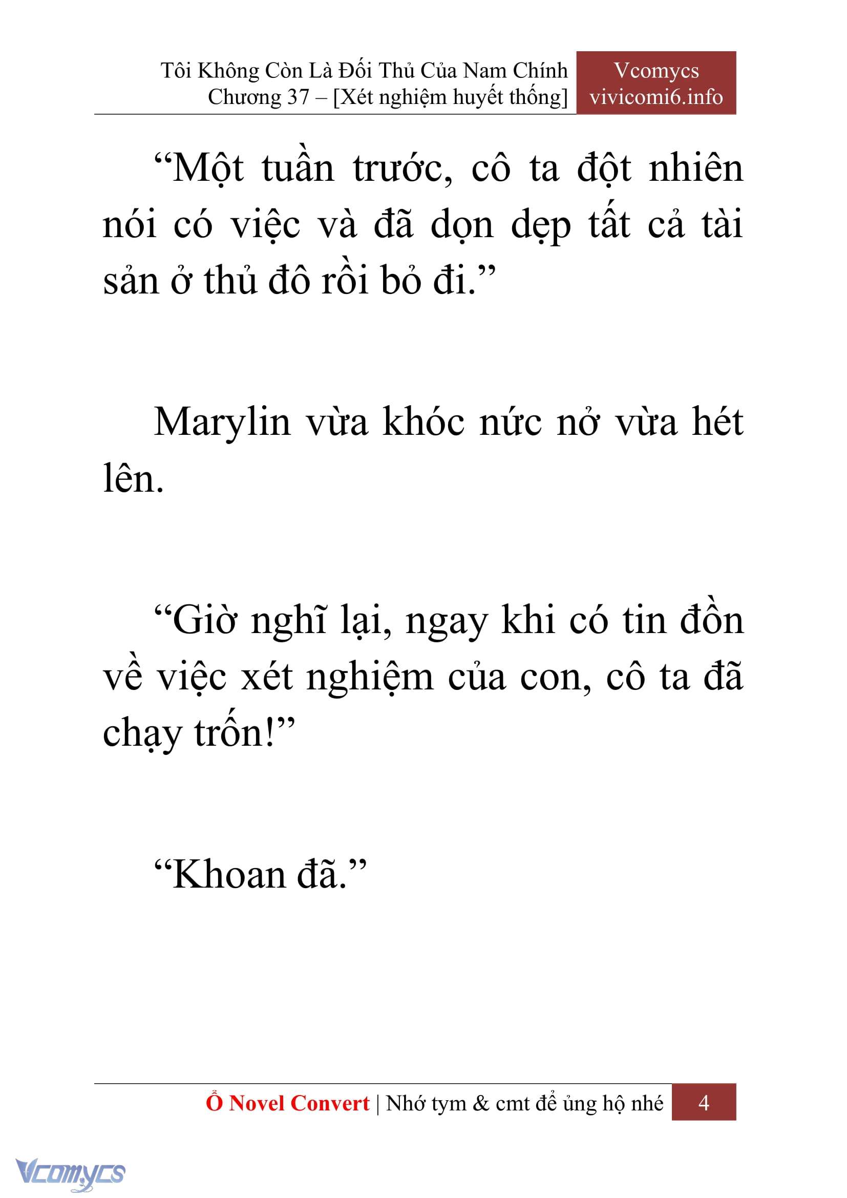 [Novel] Tôi Không Còn Là Đối Thủ Của Nam Chính Chap 37 - Trang 2