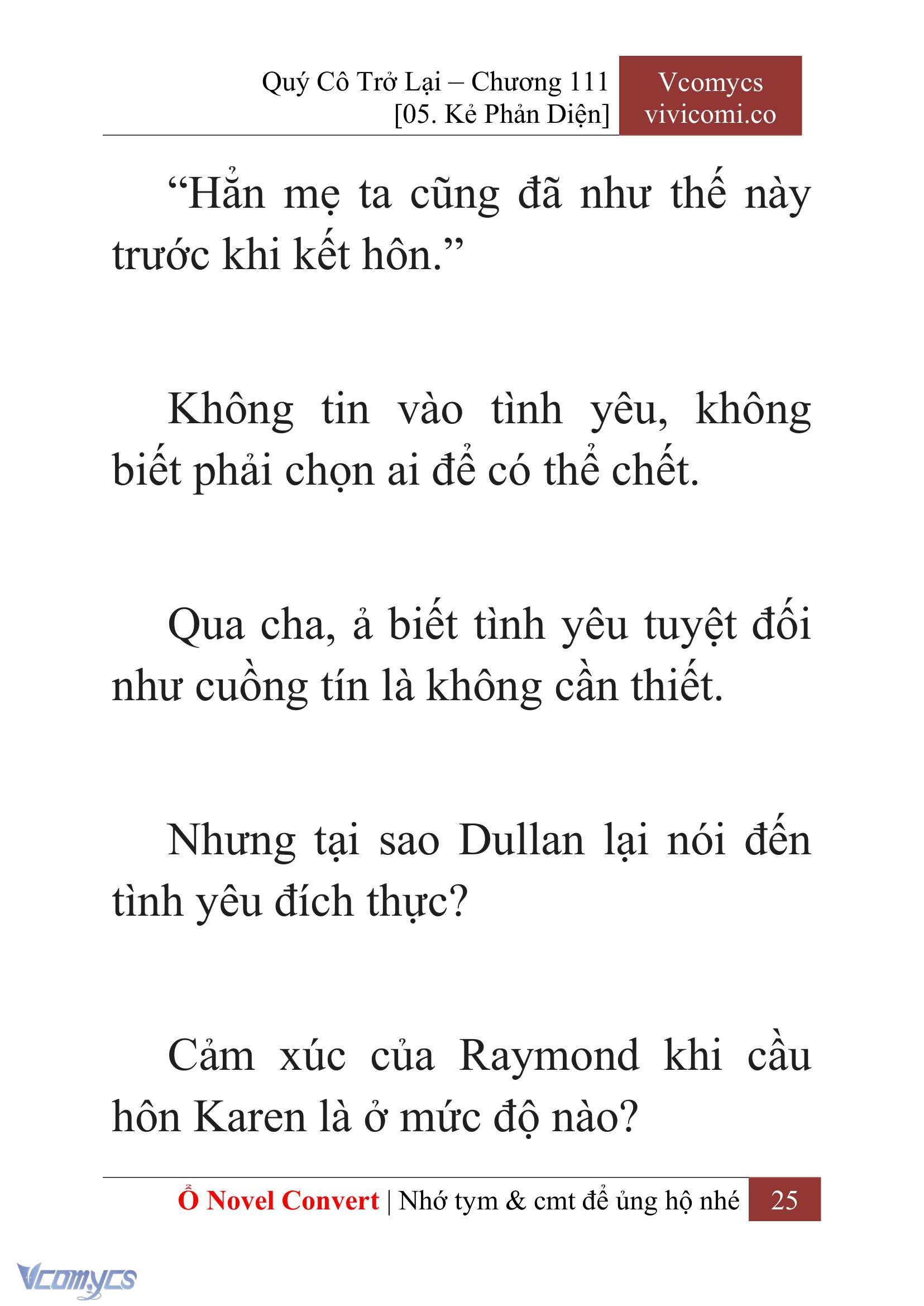 [Novel] Quý Cô Trở Lại Chap 111 - Trang 2