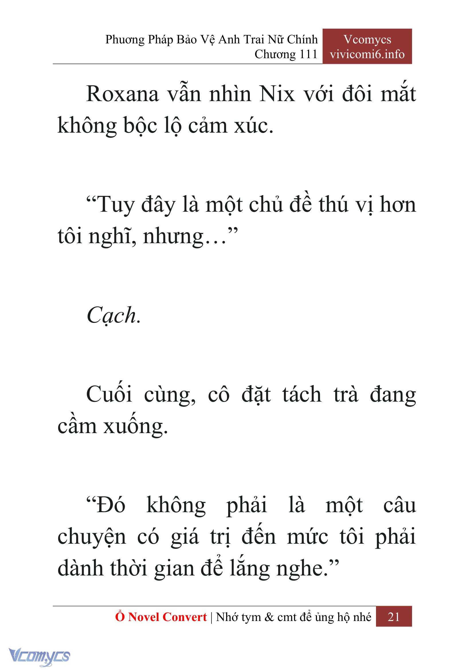 [Novel] Phương Pháp Bảo Vệ Anh Trai Nữ Chính Chap 111 - Trang 2