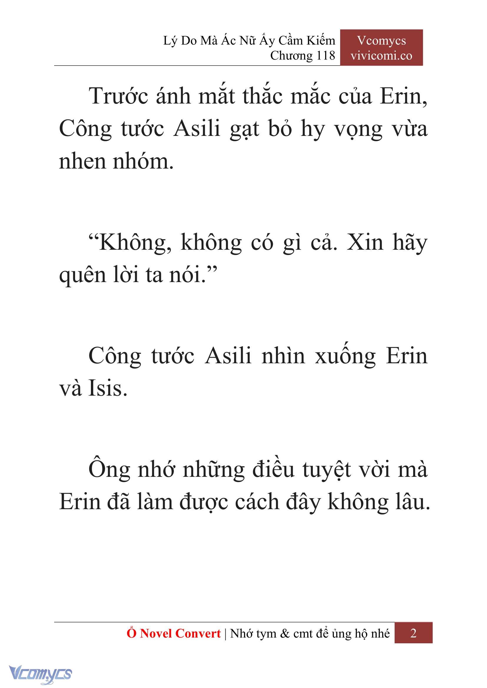 [Novel] Lý Do Mà Ác Nữ Ấy Cầm Kiếm Chap 118 - Trang 2
