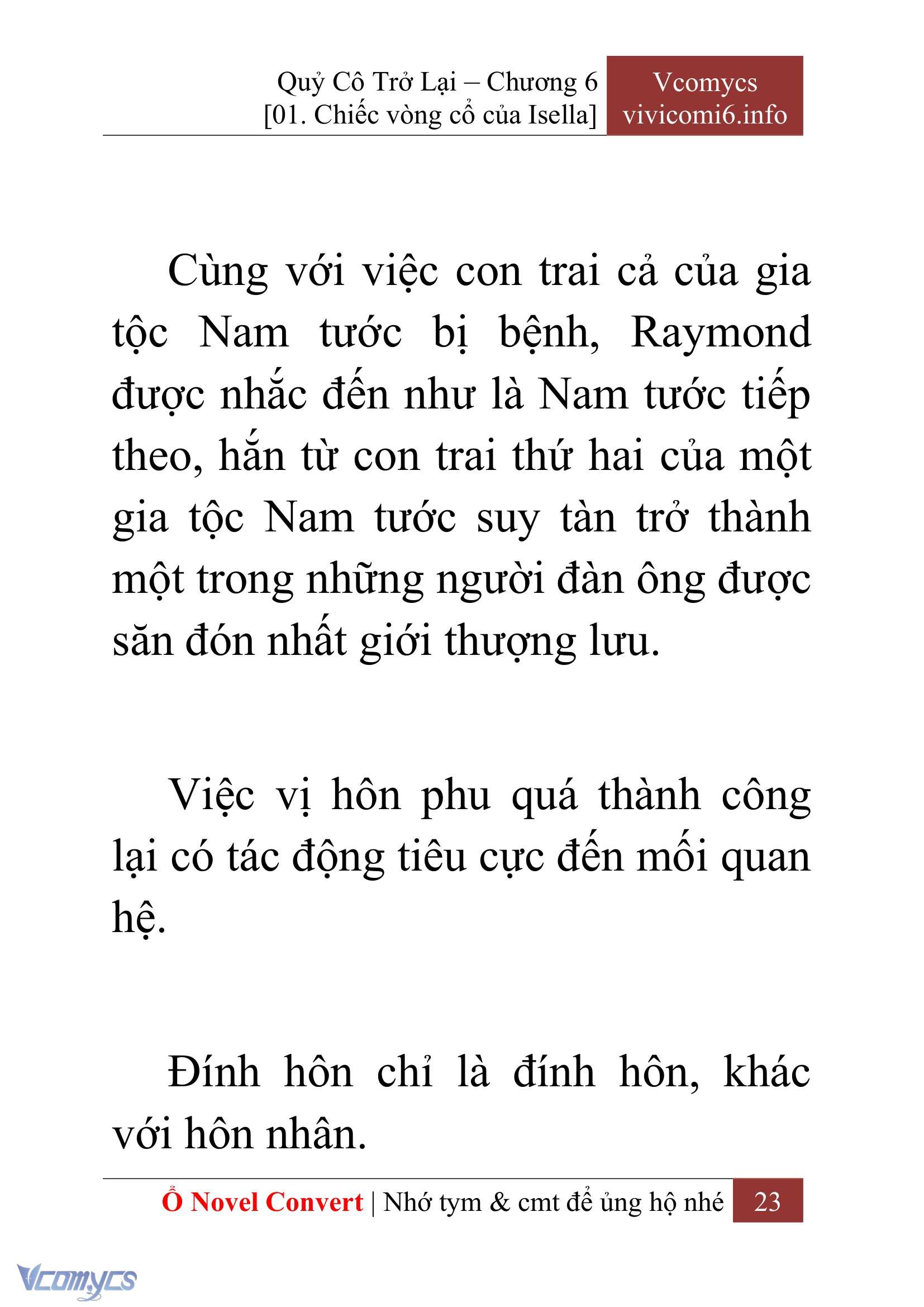 [Novel] Quý Cô Trở Lại Chap 6 - Trang 2