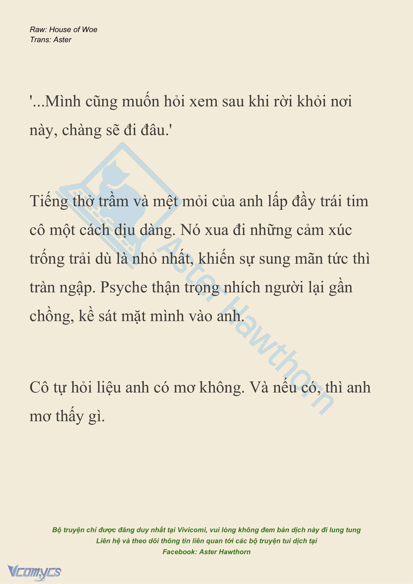 [NOVEL] Dành Cho Các Nữ Thần: Dành cho Psyche Chap 19 - Trang 2