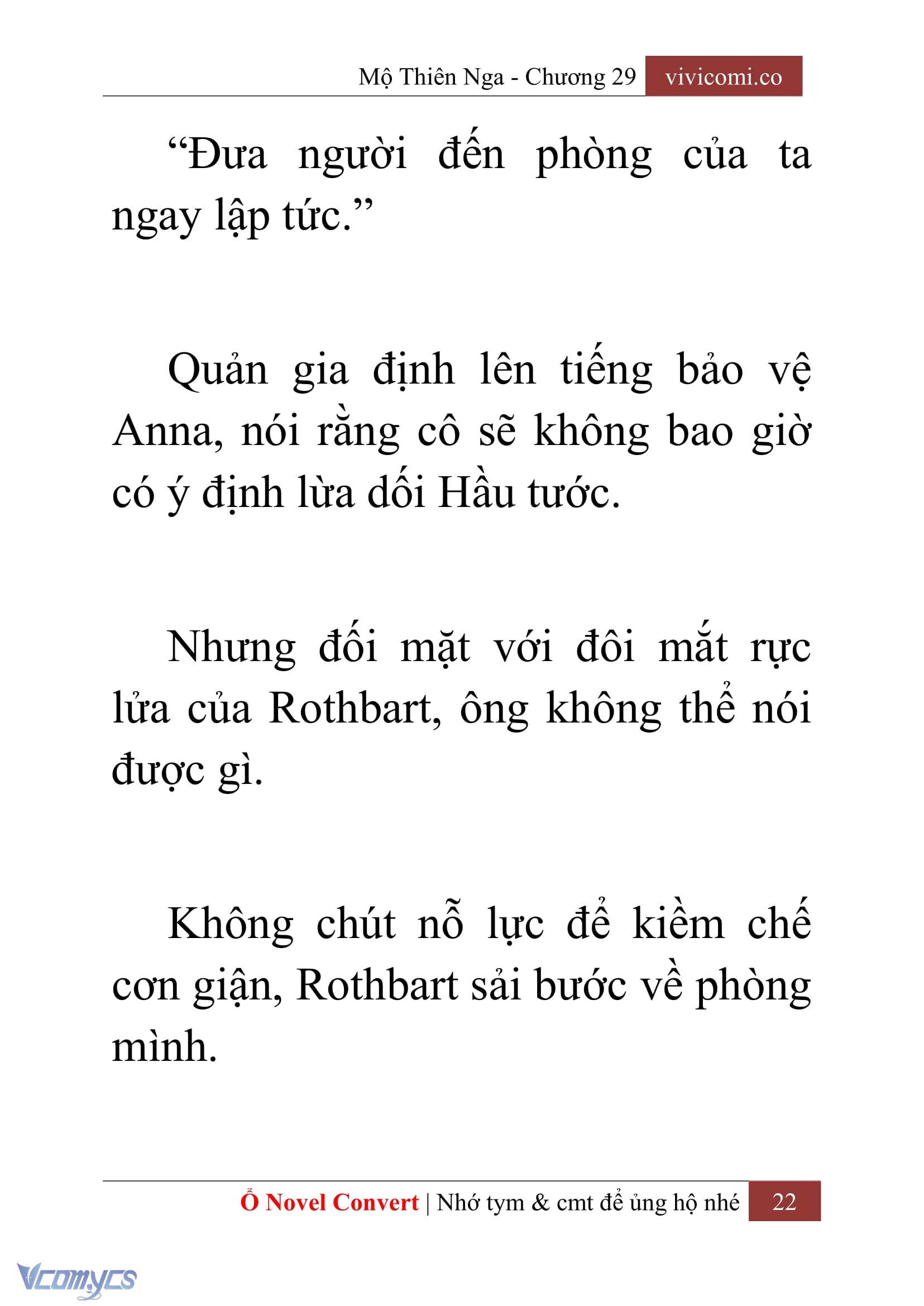 [Novel] Mộ Thiên Nga Chap 29 - Next Chap 30