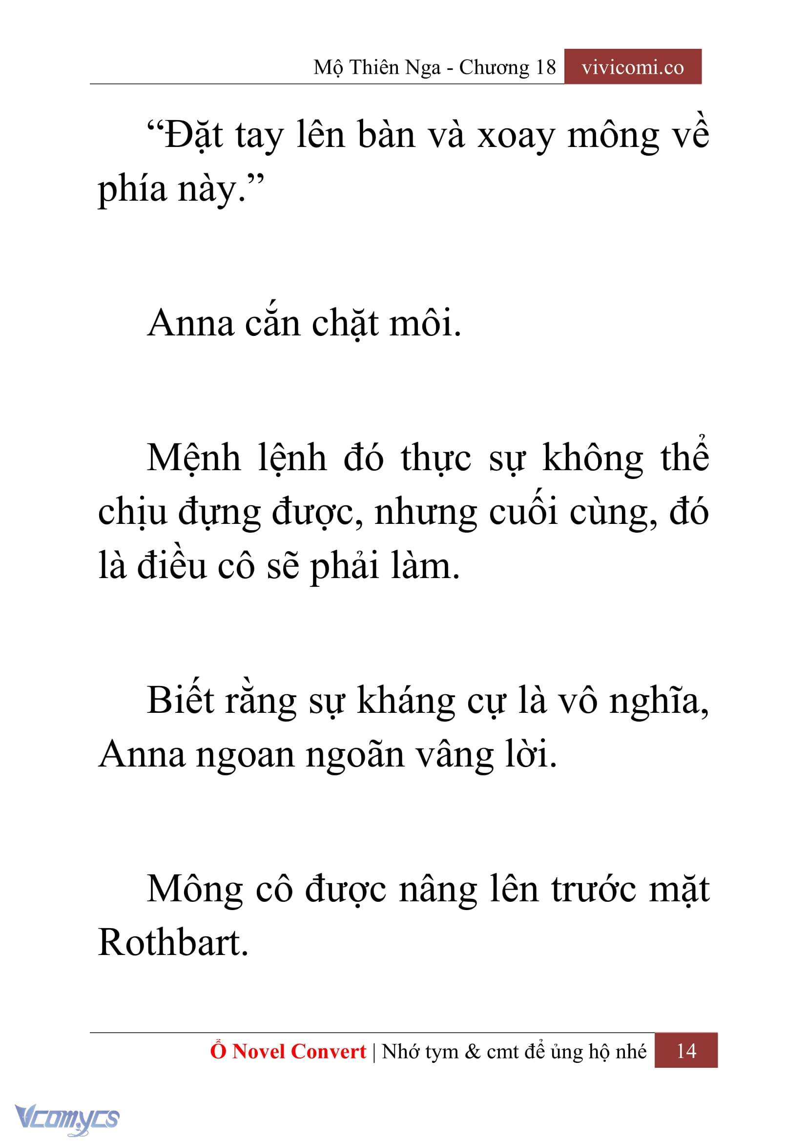 [Novel] Mộ Thiên Nga Chap 18 - Trang 2