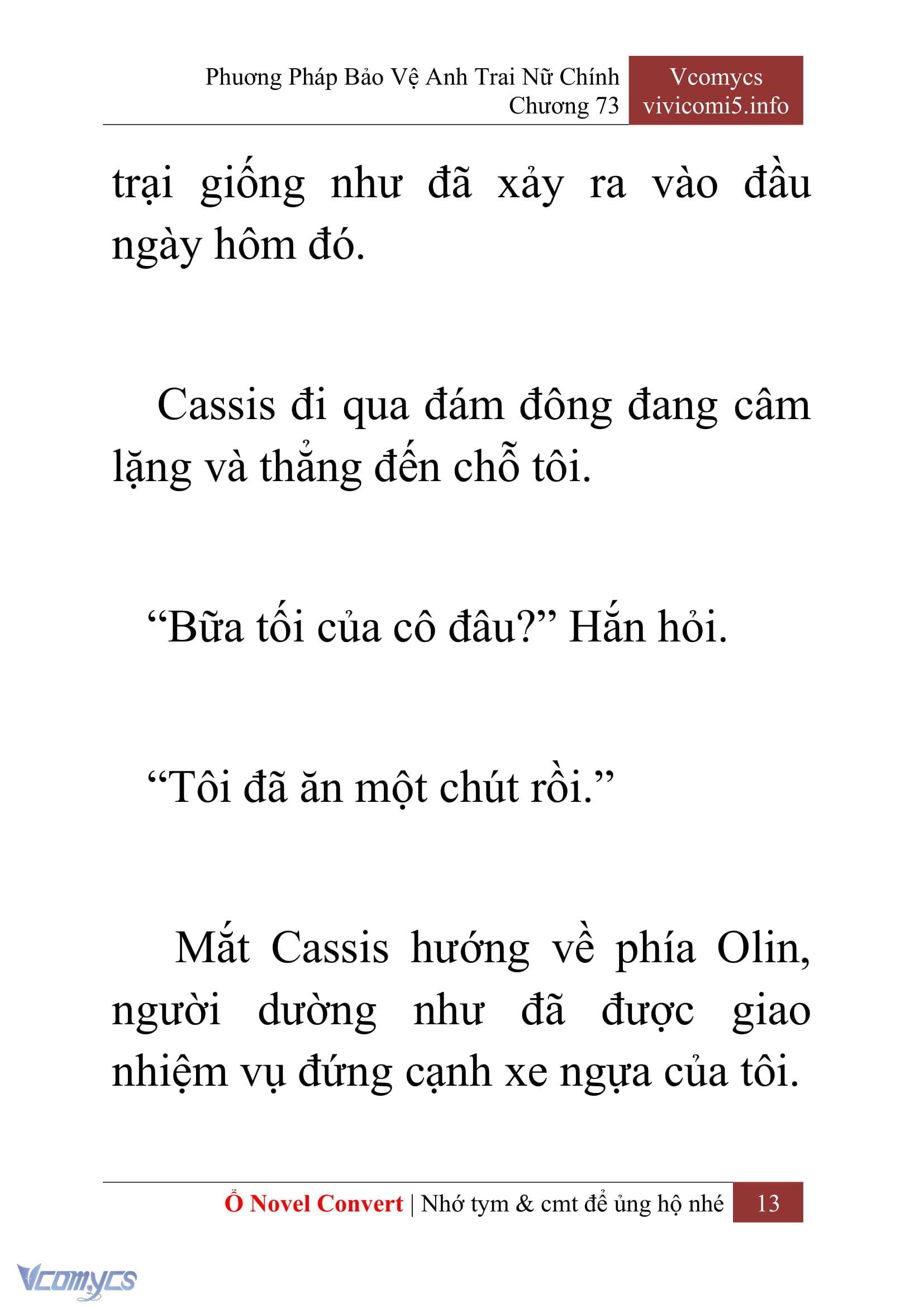[Novel] Phương Pháp Bảo Vệ Anh Trai Nữ Chính Chap 73 - Trang 2