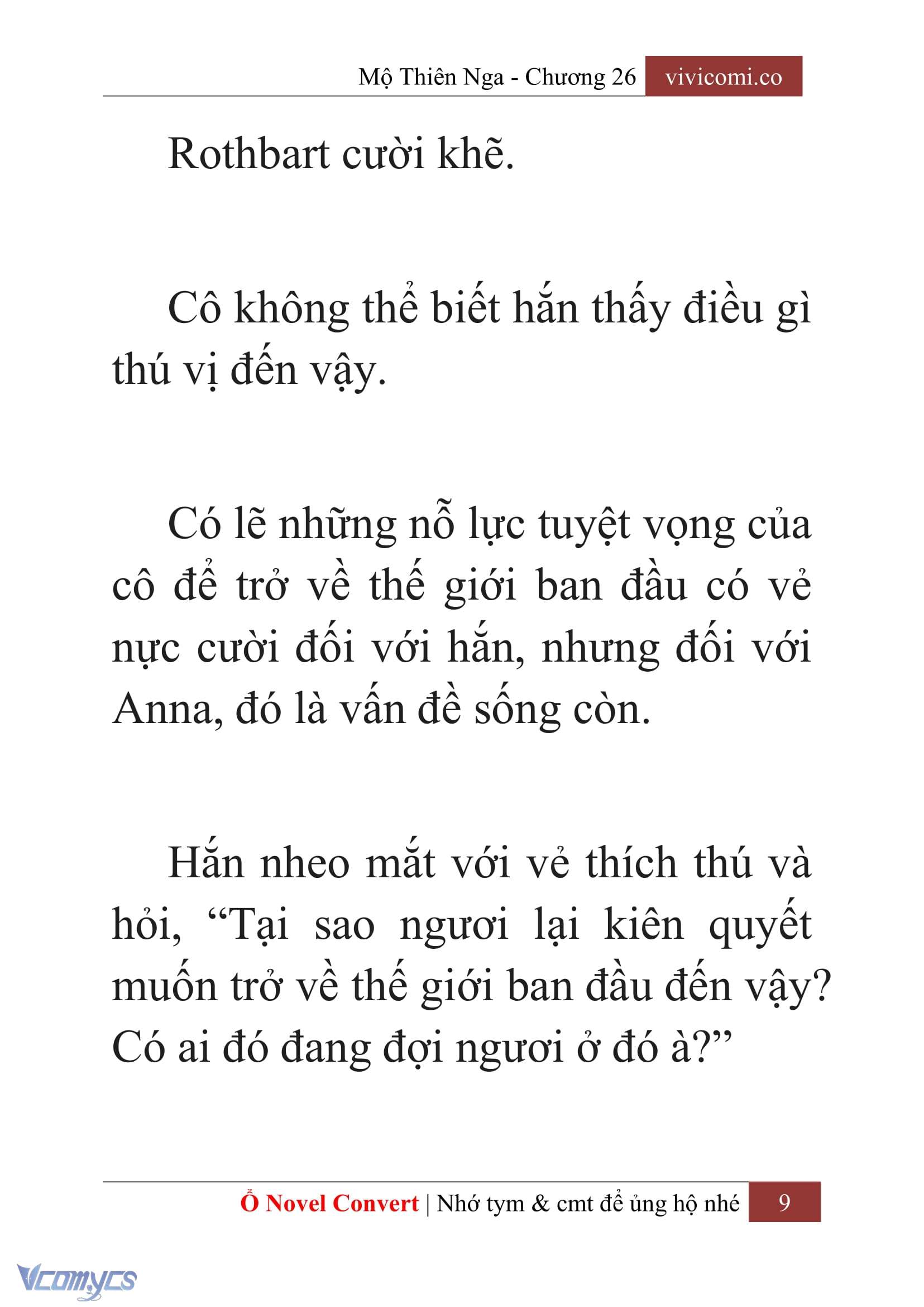 [Novel] Mộ Thiên Nga Chap 26 - Next Chap 27
