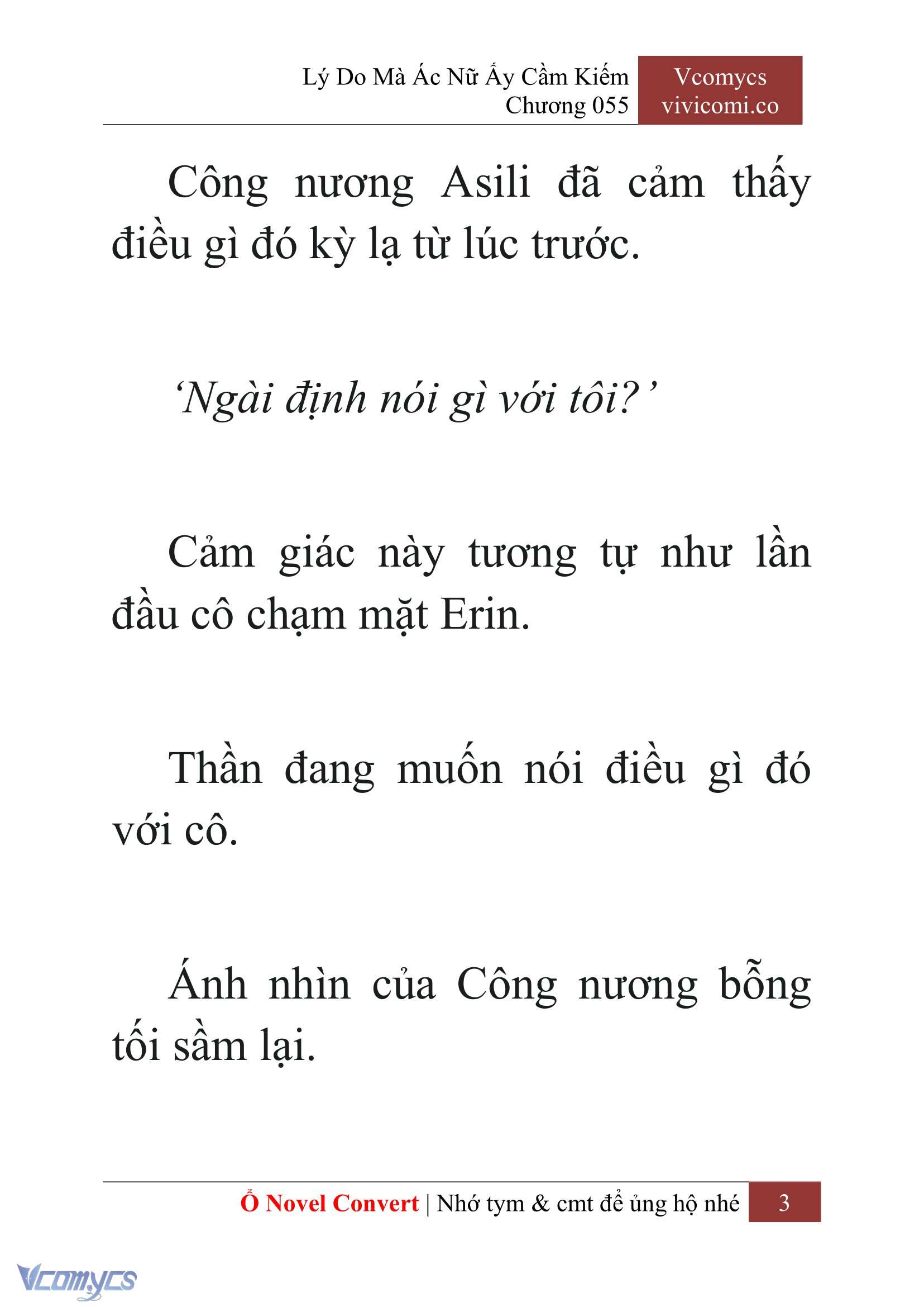 [Novel] Lý Do Mà Ác Nữ Ấy Cầm Kiếm Chap 55 - Next Chap 56