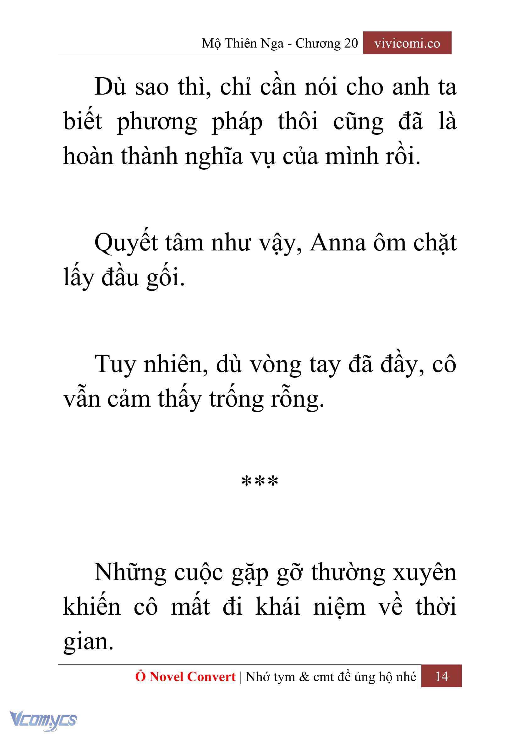 [Novel] Mộ Thiên Nga Chap 20 - Next Chap 21