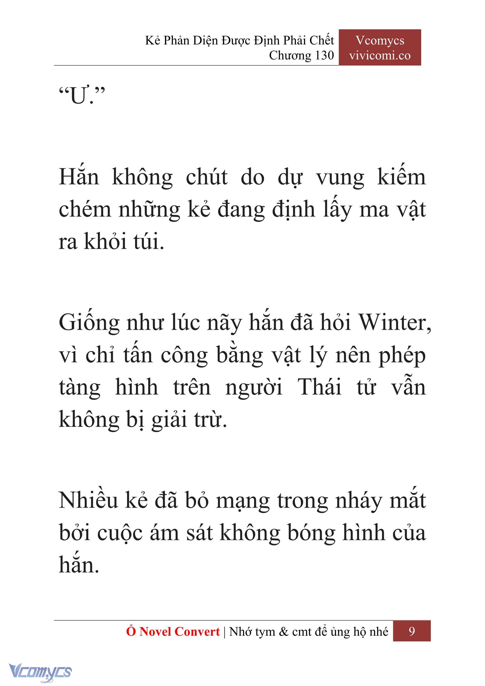 [Novel] Kẻ Phản Diện Được Định Phải Chết Chap 130 - Trang 2