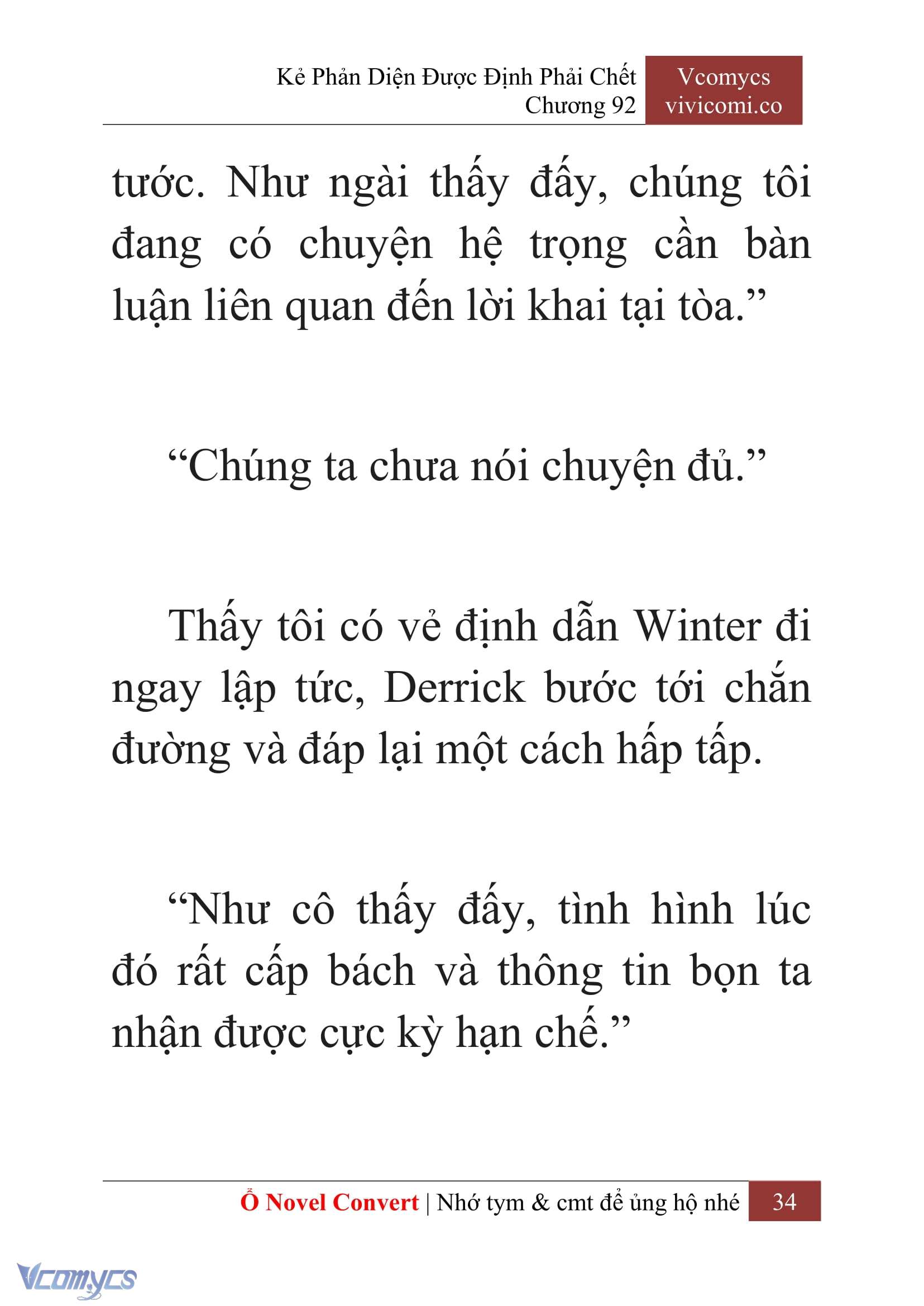 [Novel] Kẻ Phản Diện Được Định Phải Chết Chap 92 - Trang 2