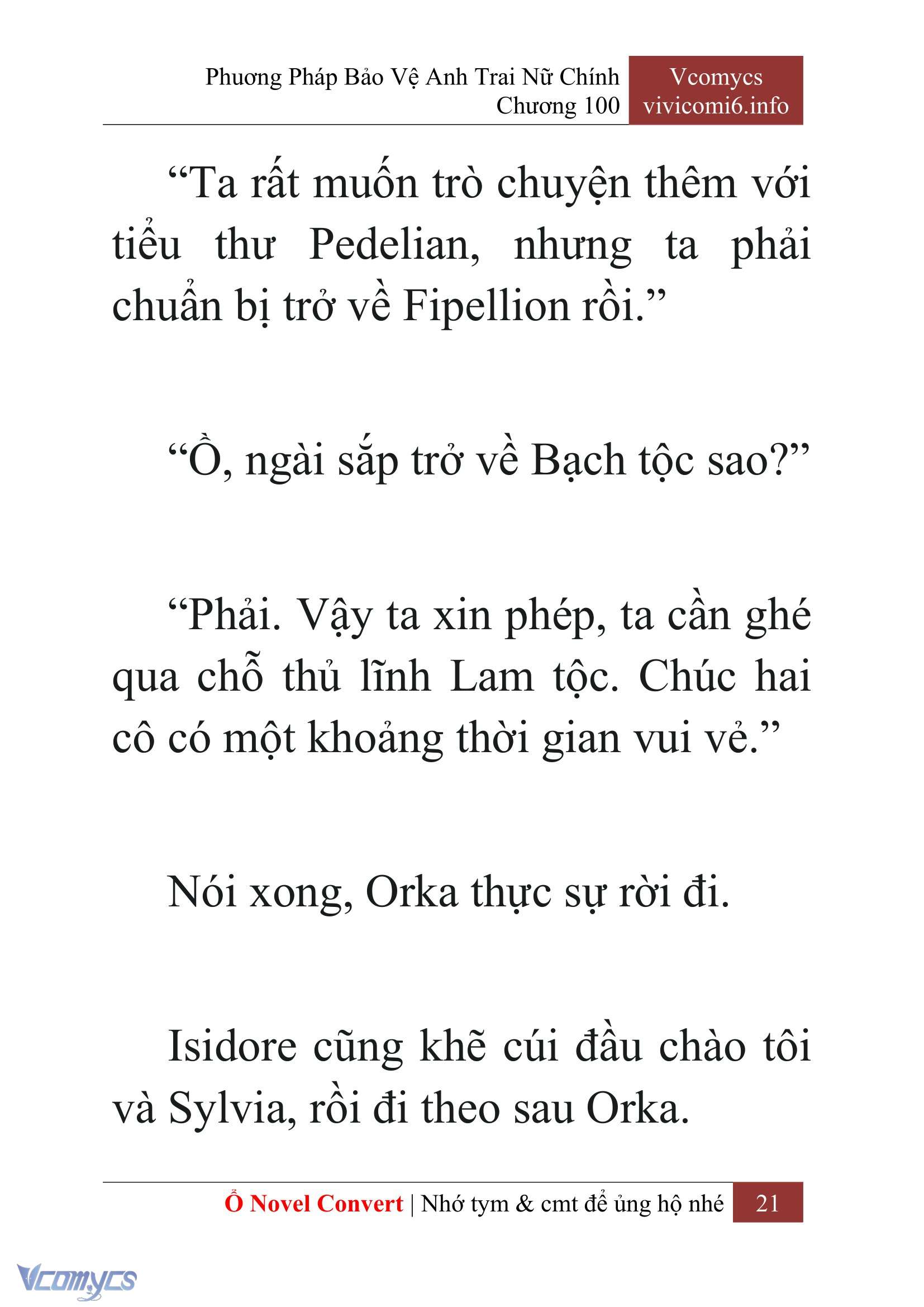 [Novel] Phương Pháp Bảo Vệ Anh Trai Nữ Chính Chap 100 - Trang 2
