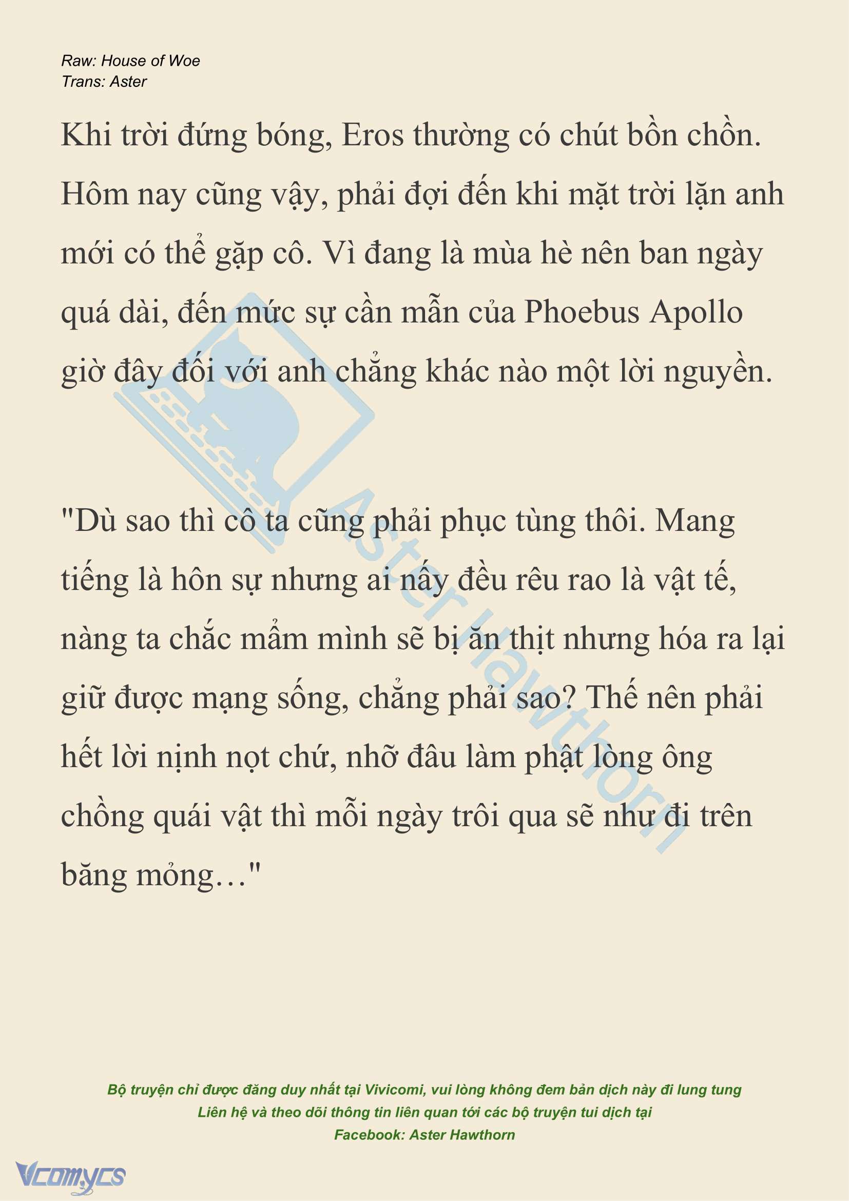 [NOVEL] Dành Cho Các Nữ Thần: Dành cho Psyche Chap 21 - Trang 2