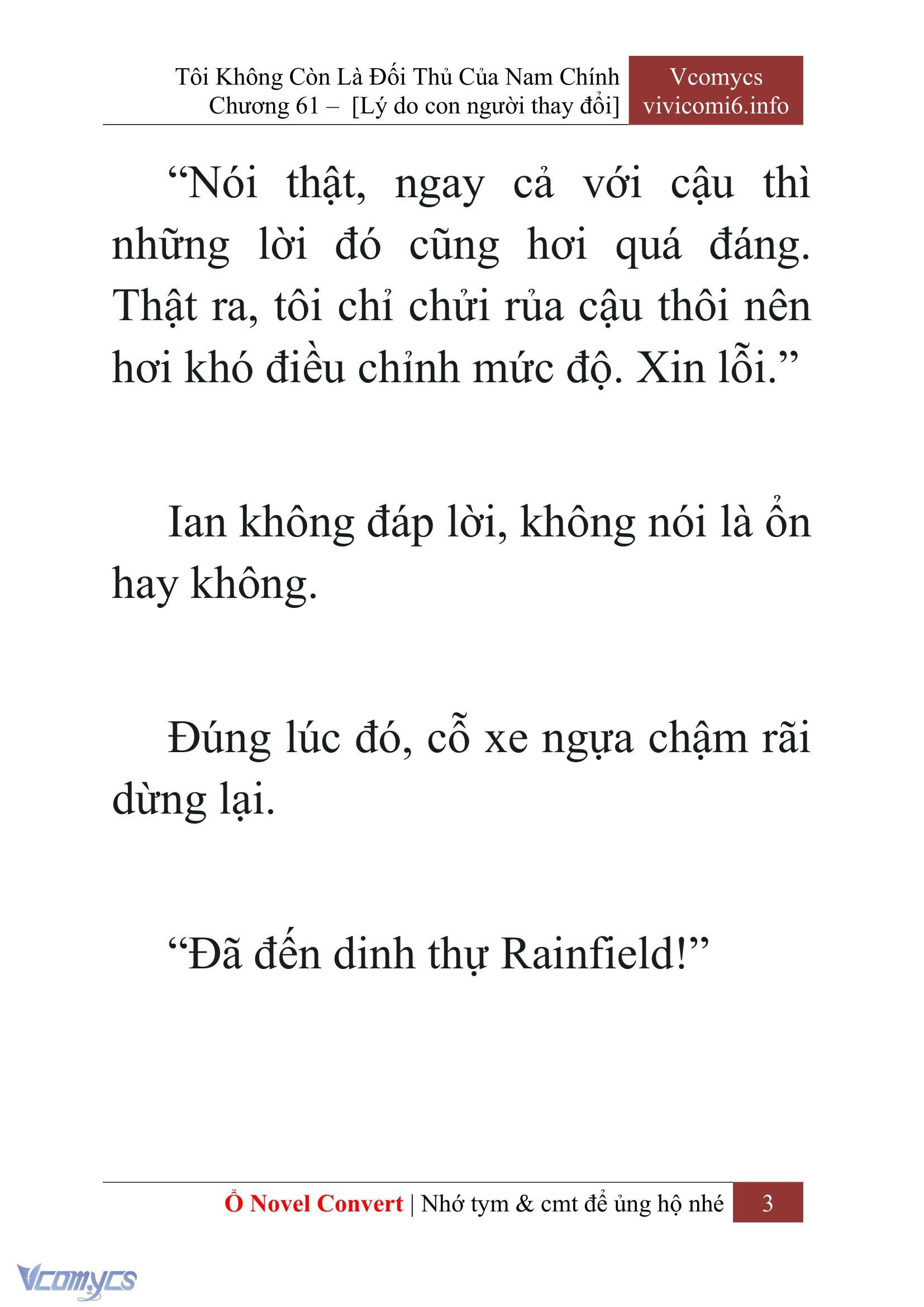 [Novel] Tôi Không Còn Là Đối Thủ Của Nam Chính Chap 61 - Trang 2