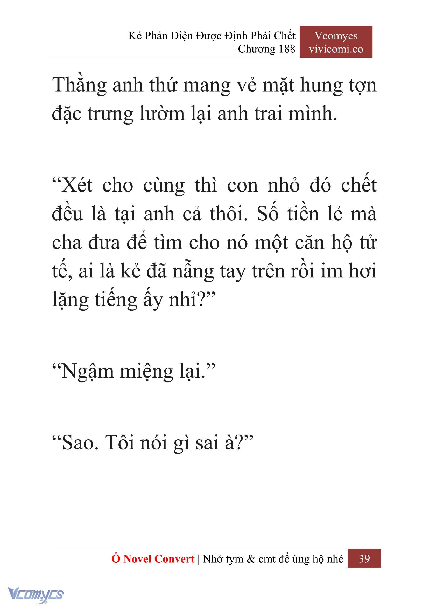 [Novel] Kẻ Phản Diện Được Định Phải Chết Chap 188 - Trang 2