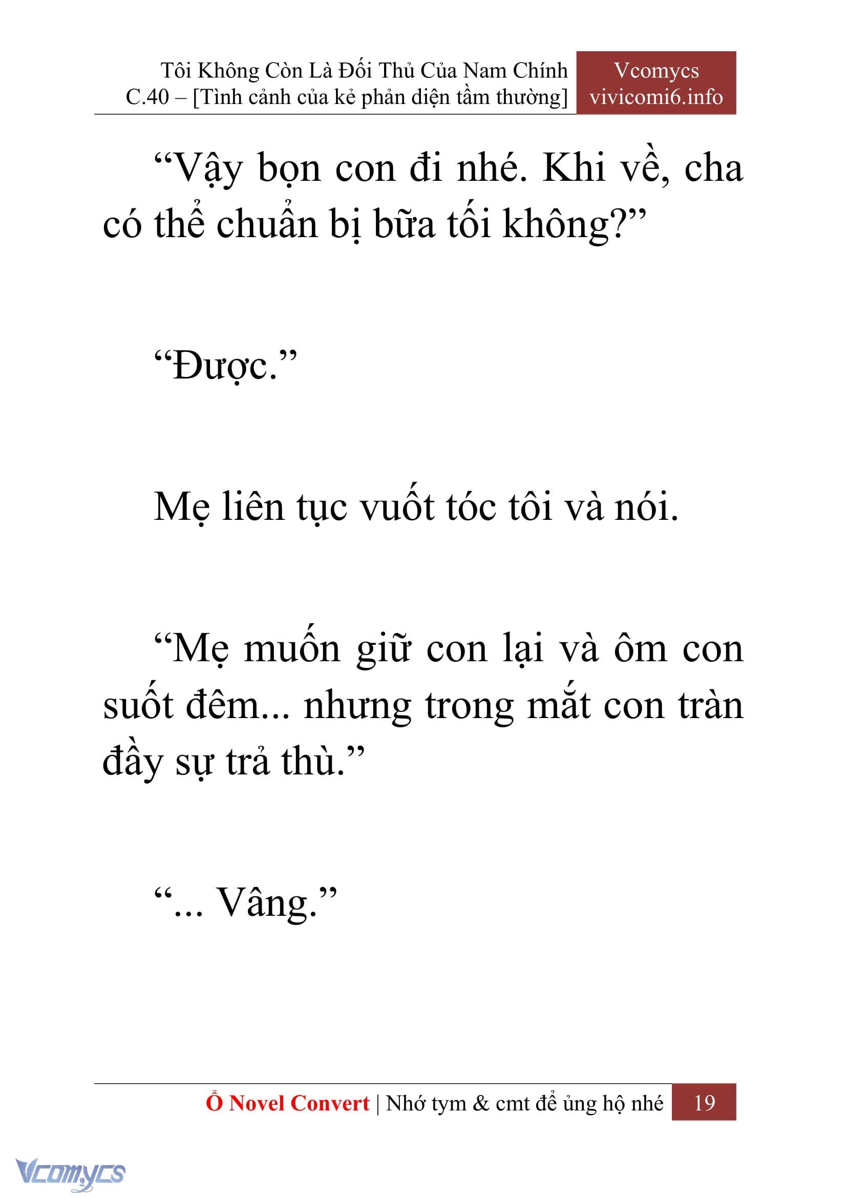 [Novel] Tôi Không Còn Là Đối Thủ Của Nam Chính Chap 40 - Trang 2