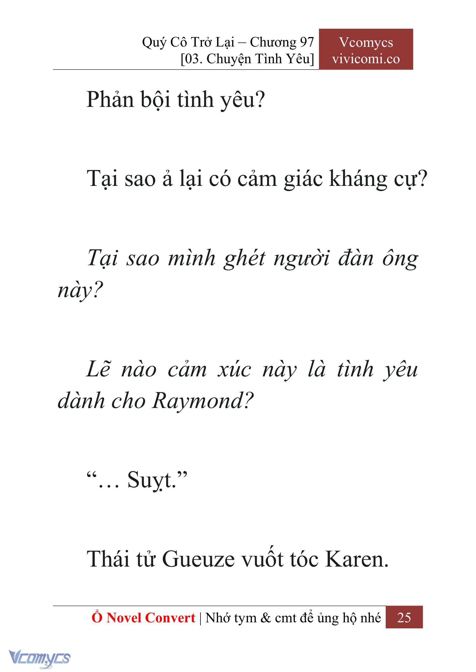 [Novel] Quý Cô Trở Lại Chap 97 - Trang 2