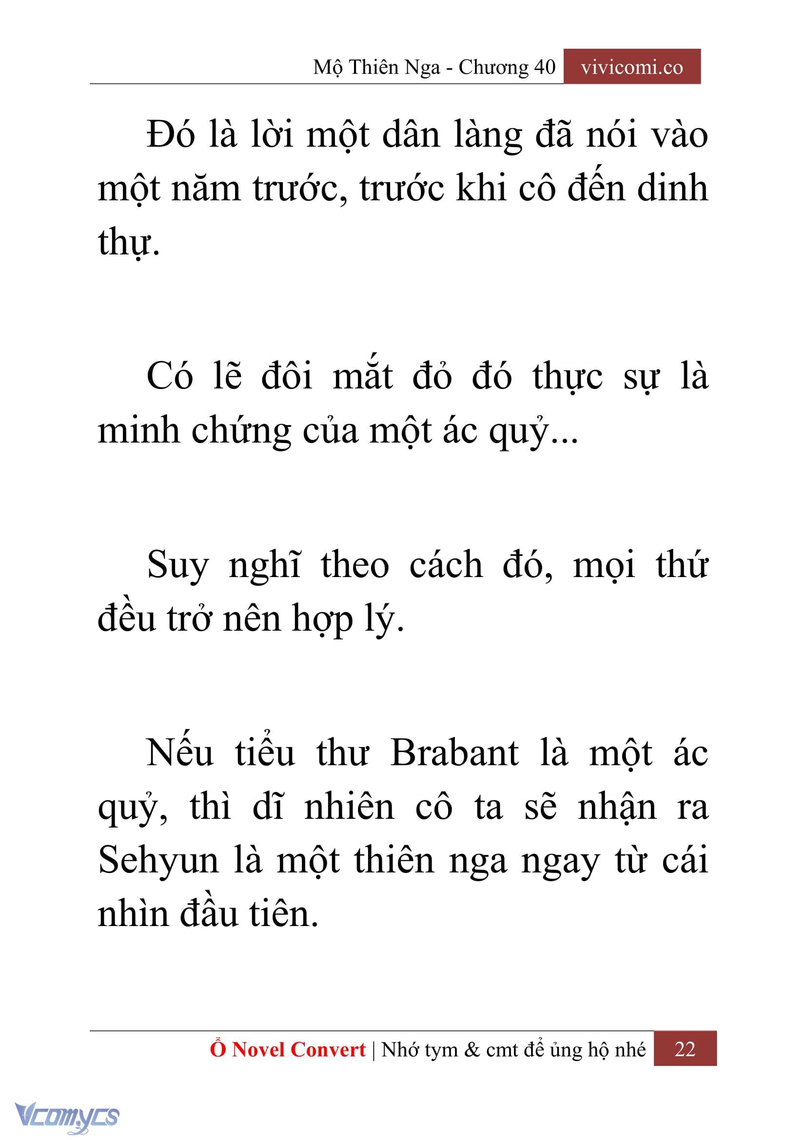 [Novel] Mộ Thiên Nga Chap 40 - Trang 2