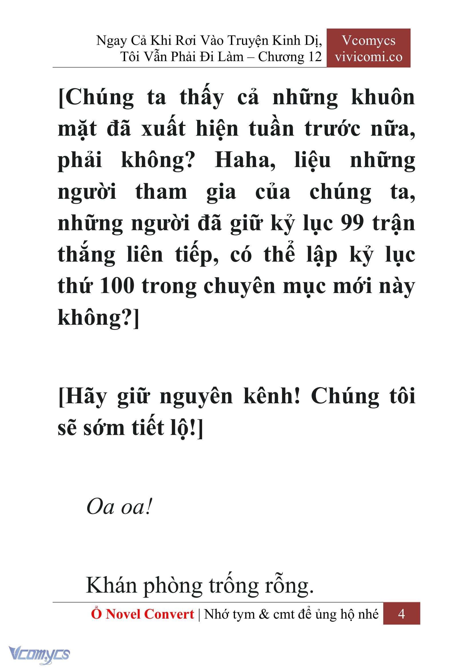 [Novel] Ngay Cả Khi Rơi Vào Truyện Kinh Dị, Tôi Vẫn Phải Đi Làm Chap 12 - Trang 2