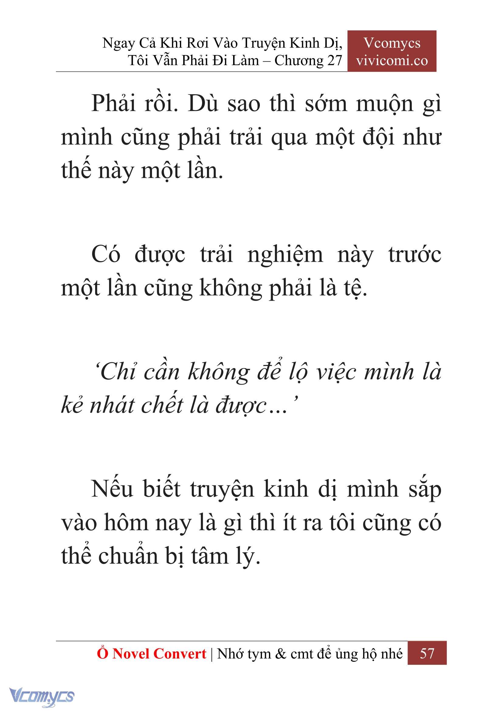 [Novel] Ngay Cả Khi Rơi Vào Truyện Kinh Dị, Tôi Vẫn Phải Đi Làm Chap 27 - Trang 2