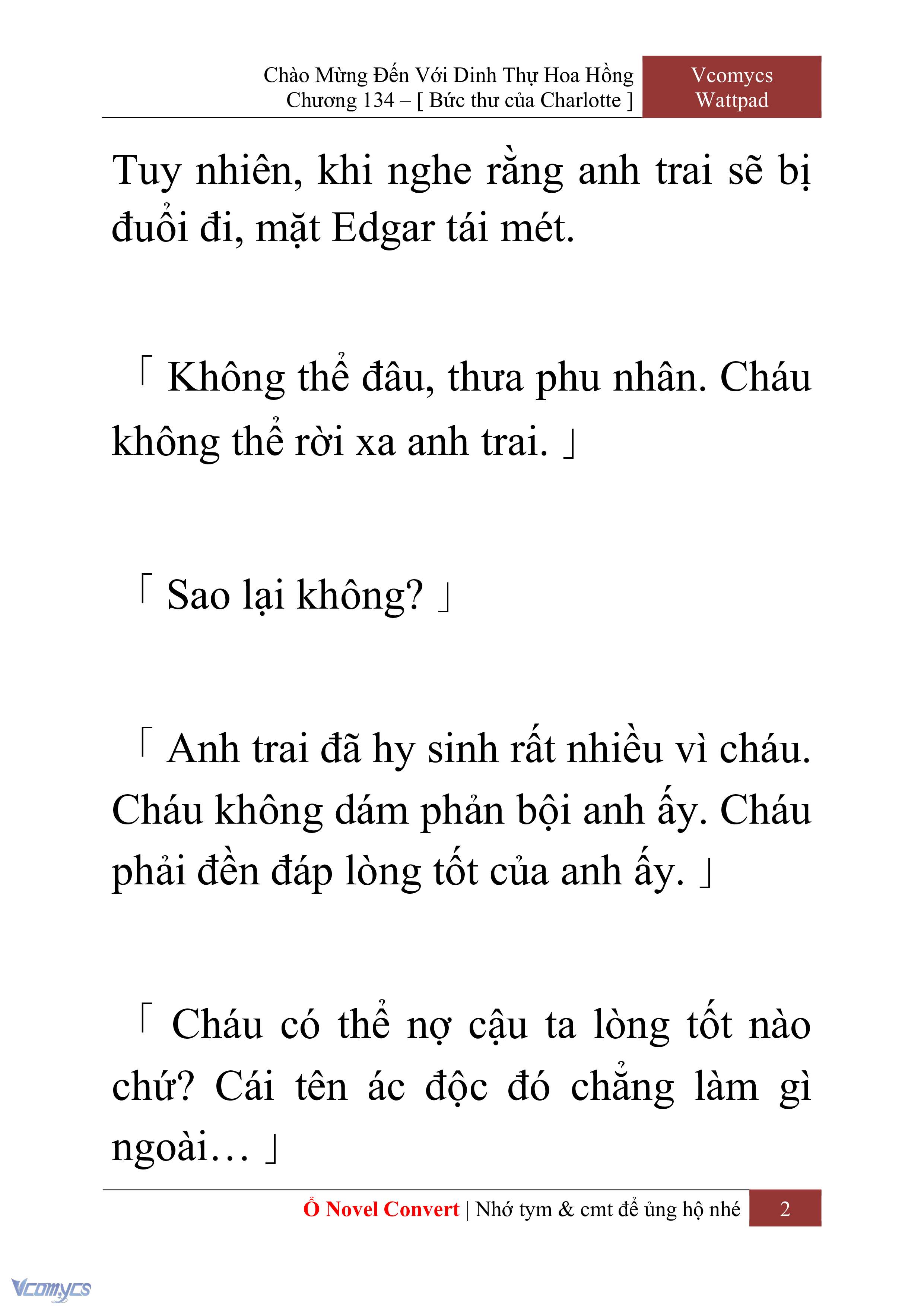 [Novel] Chào Mừng Đến Với Dinh Thự Hoa Hồng Chap 134 - Trang 2