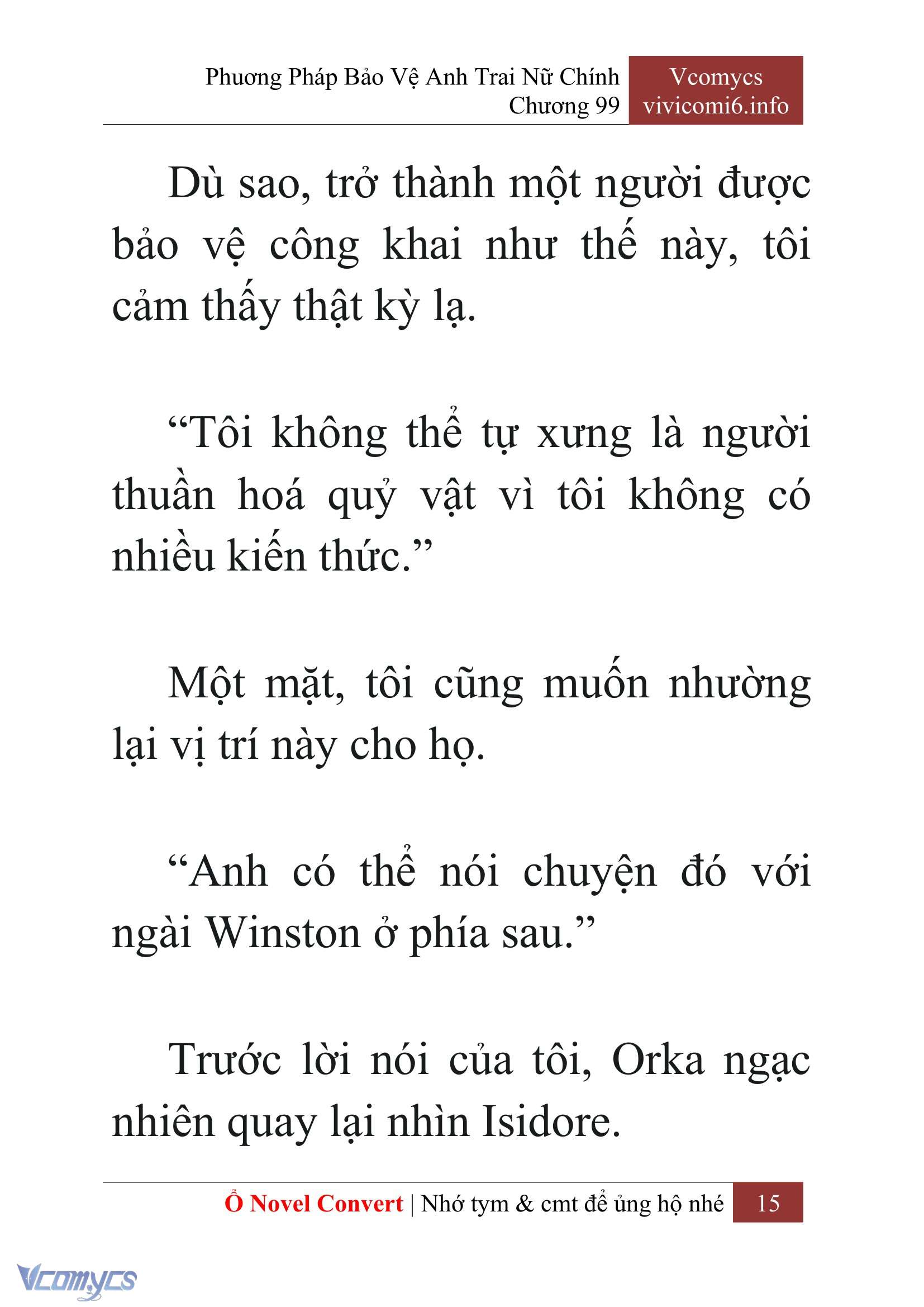 [Novel] Phương Pháp Bảo Vệ Anh Trai Nữ Chính Chap 99 - Trang 2