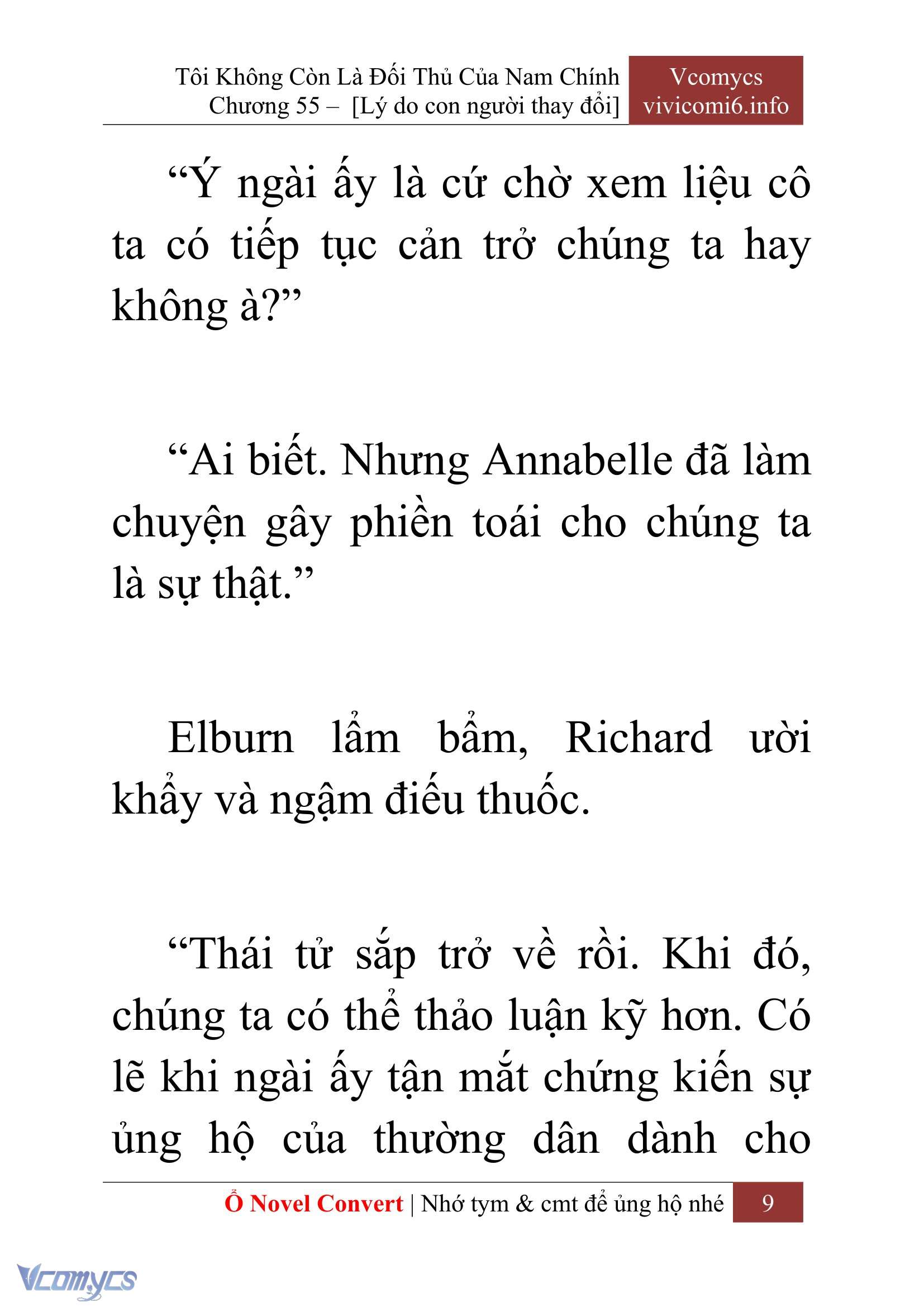 [Novel] Tôi Không Còn Là Đối Thủ Của Nam Chính Chap 55 - Trang 2