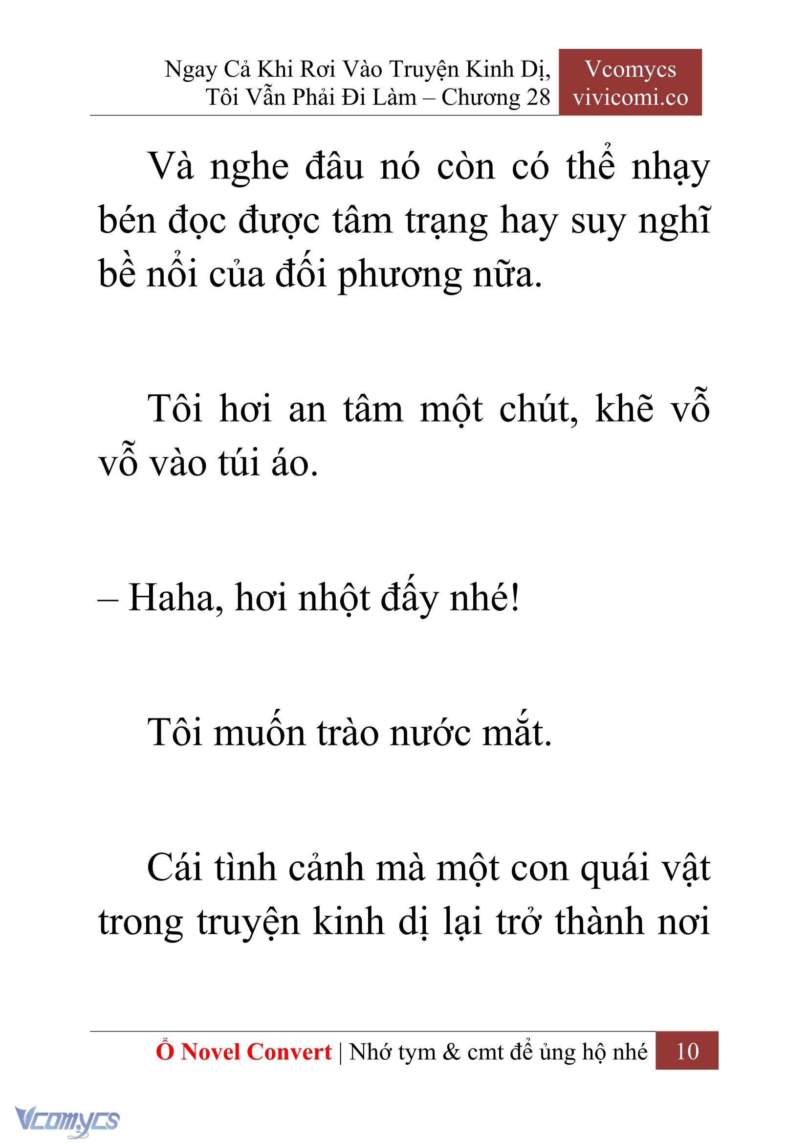 [Novel] Ngay Cả Khi Rơi Vào Truyện Kinh Dị, Tôi Vẫn Phải Đi Làm Chap 28 - Trang 2