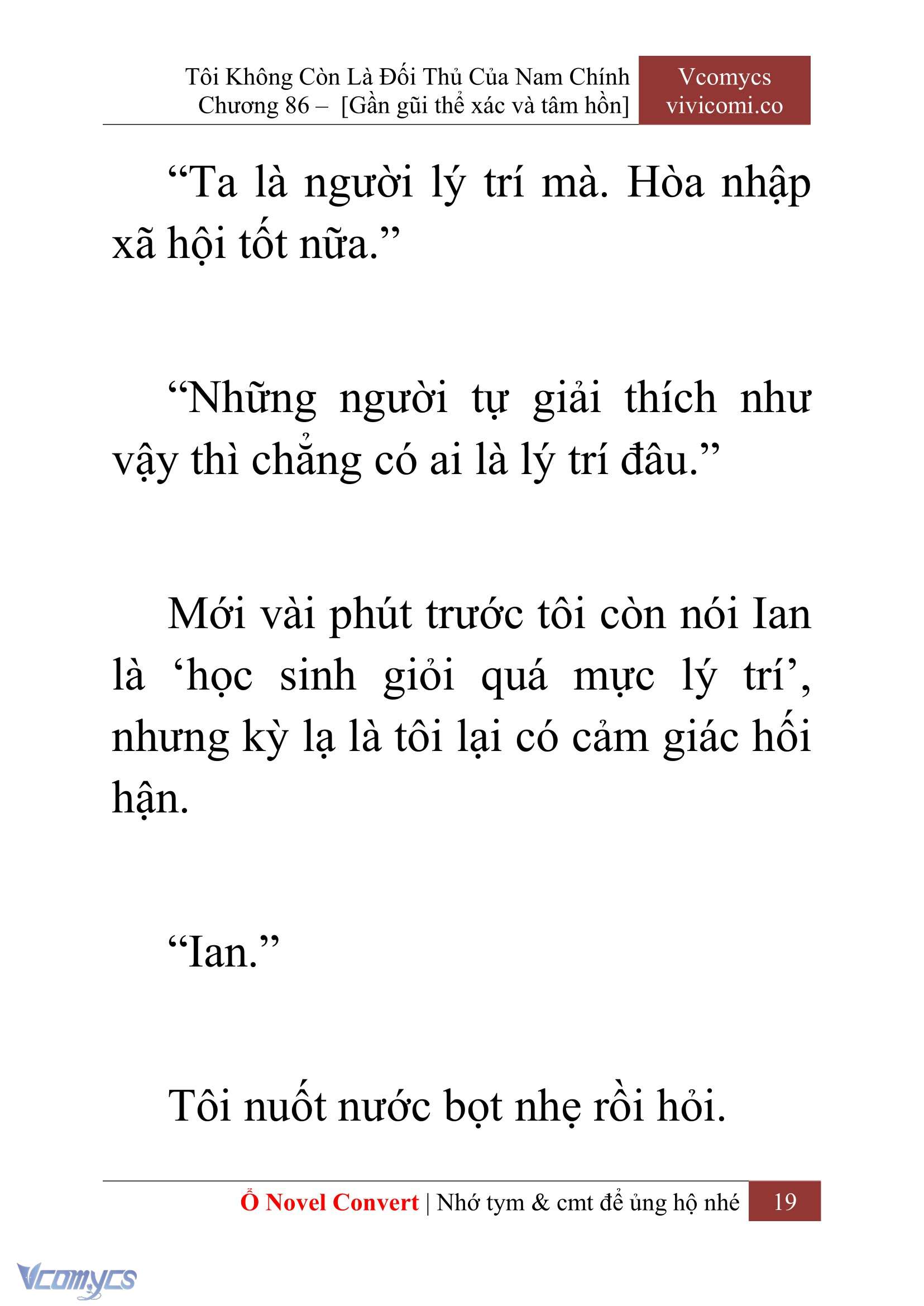 [Novel] Tôi Không Còn Là Đối Thủ Của Nam Chính Chap 86 - Trang 2