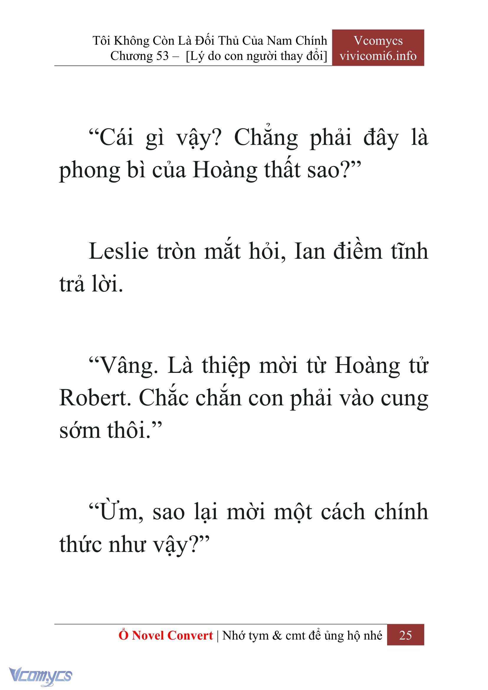[Novel] Tôi Không Còn Là Đối Thủ Của Nam Chính Chap 53 - Trang 2