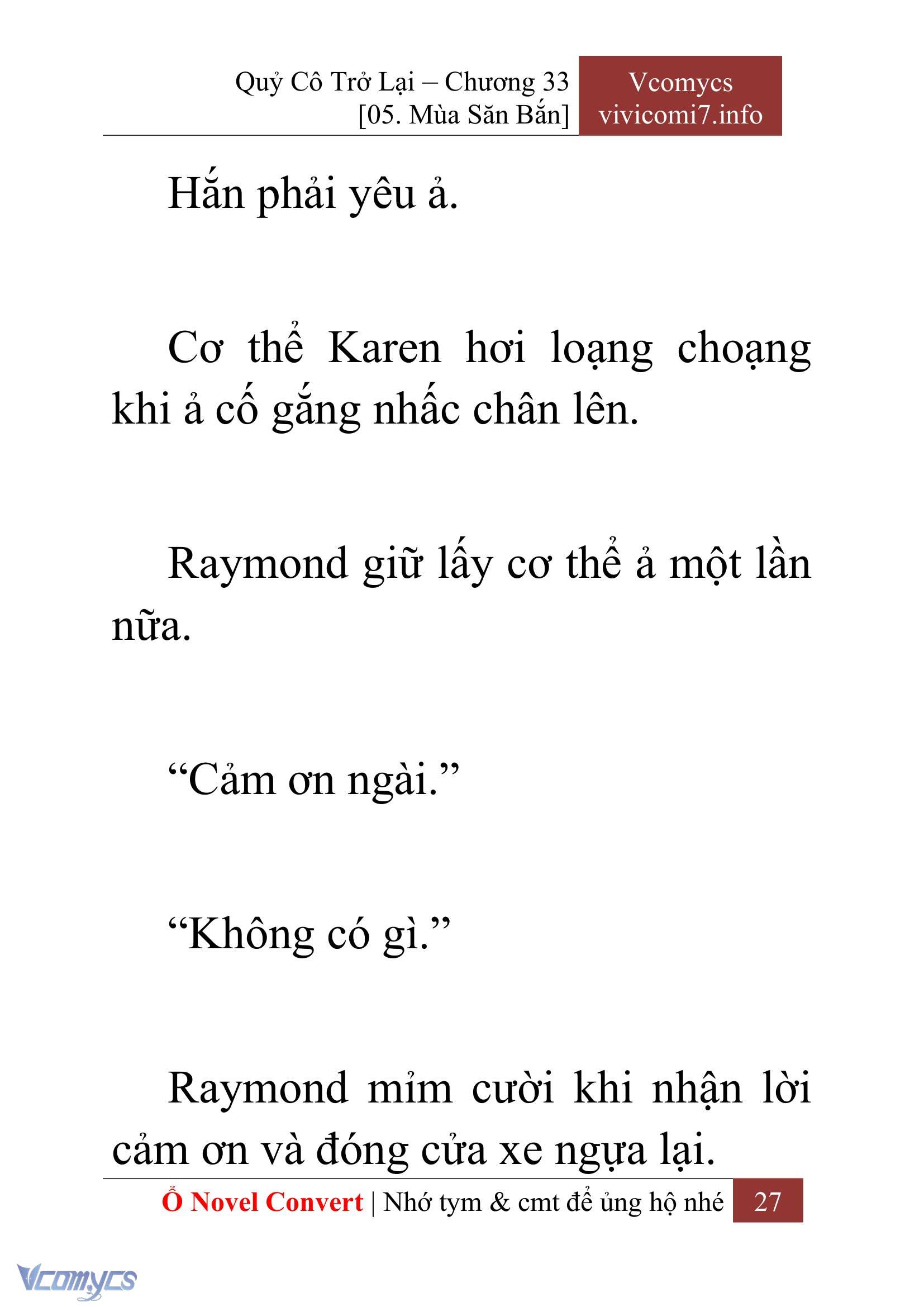 [Novel] Quý Cô Trở Lại Chap 33 - Trang 2