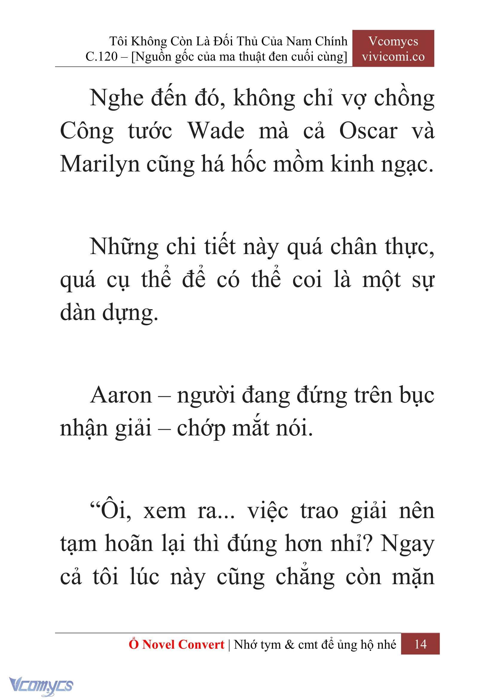 [Novel] Tôi Không Còn Là Đối Thủ Của Nam Chính Chap 120 - Trang 2