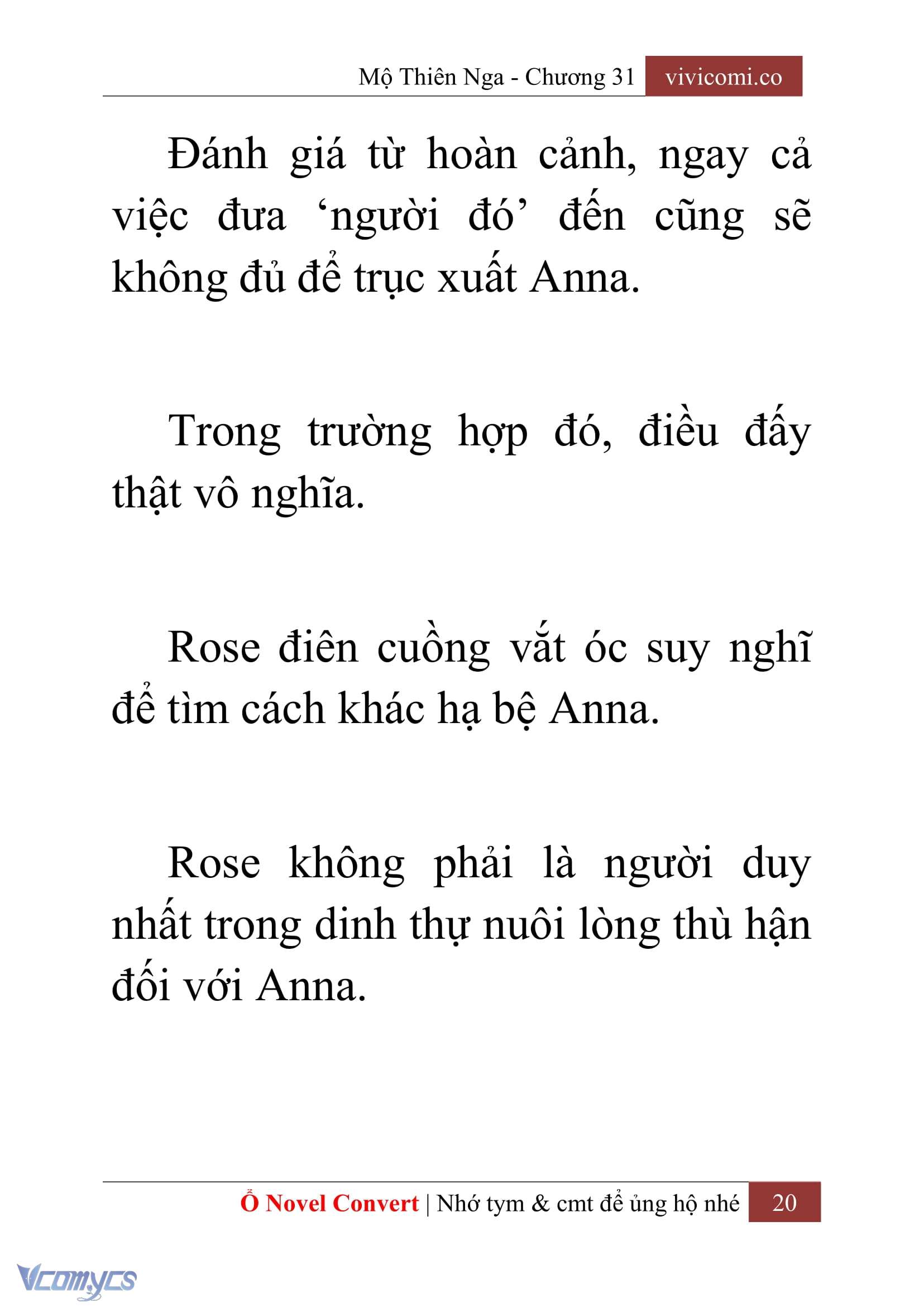 [Novel] Mộ Thiên Nga Chap 31 - Trang 2