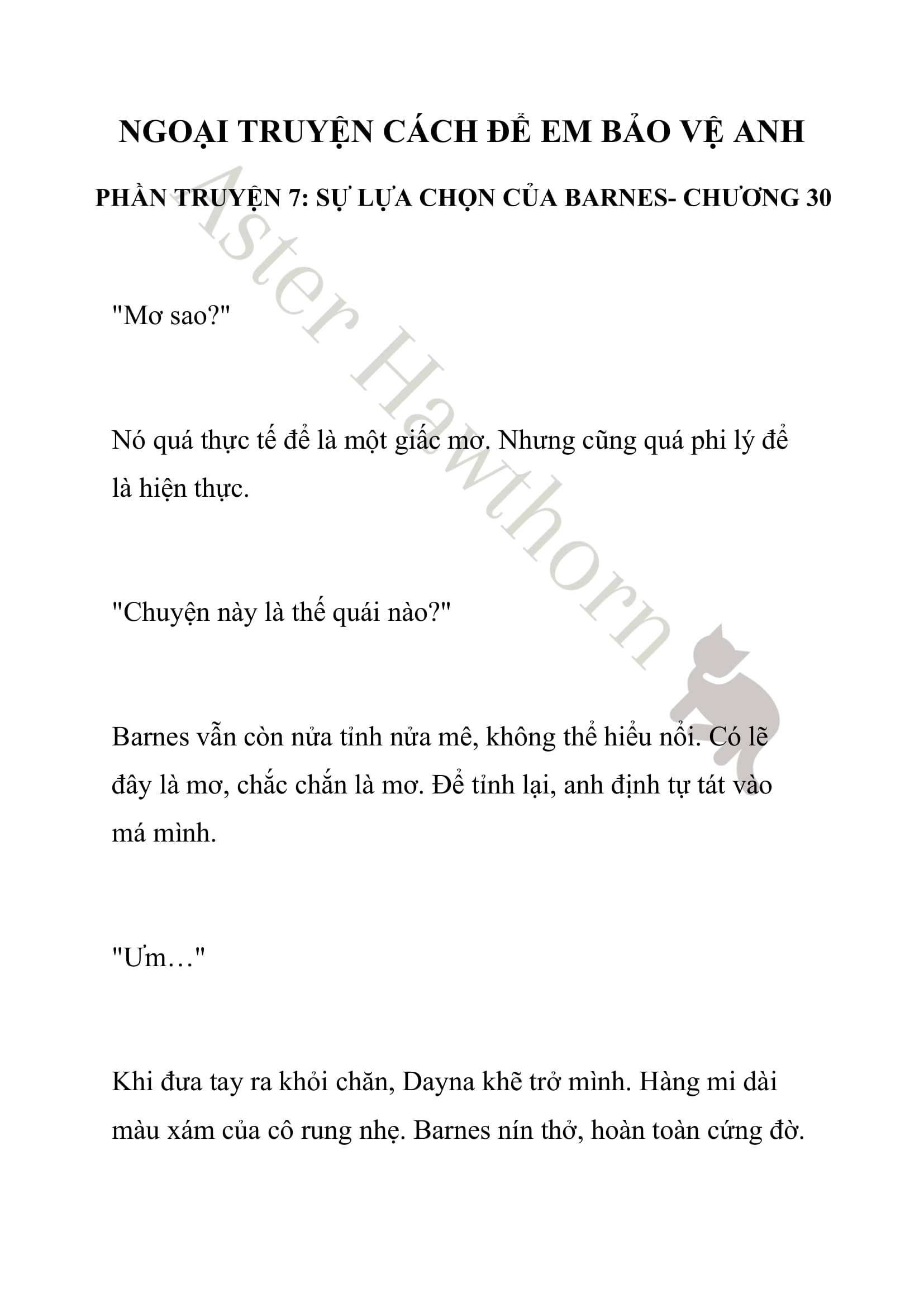 [NOVEL] Ngoại Truyện Cách Để Em Bảo Vệ Anh Chap 30 - Trang 2