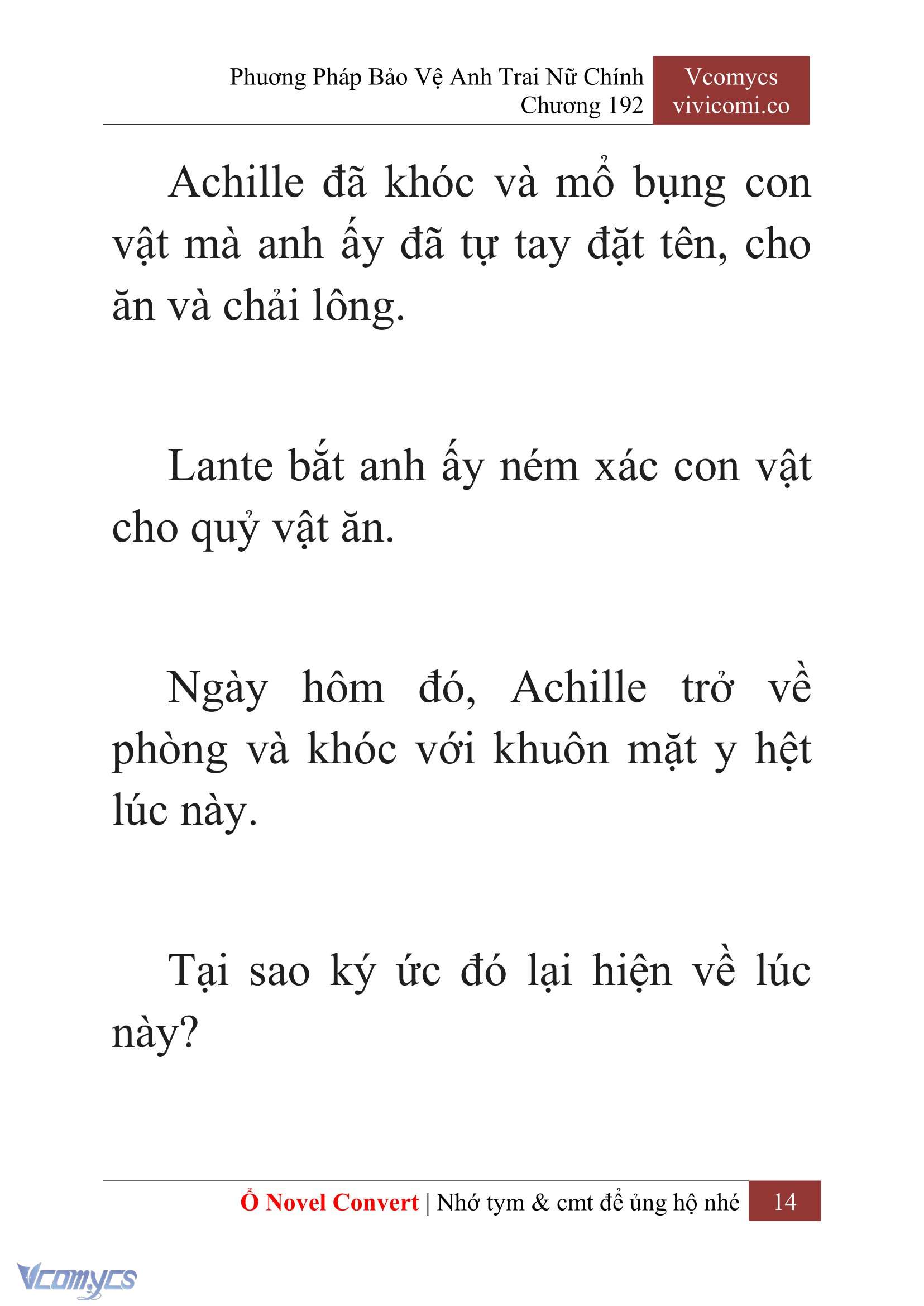 [Novel] Phương Pháp Bảo Vệ Anh Trai Nữ Chính Chap 192 - Trang 2