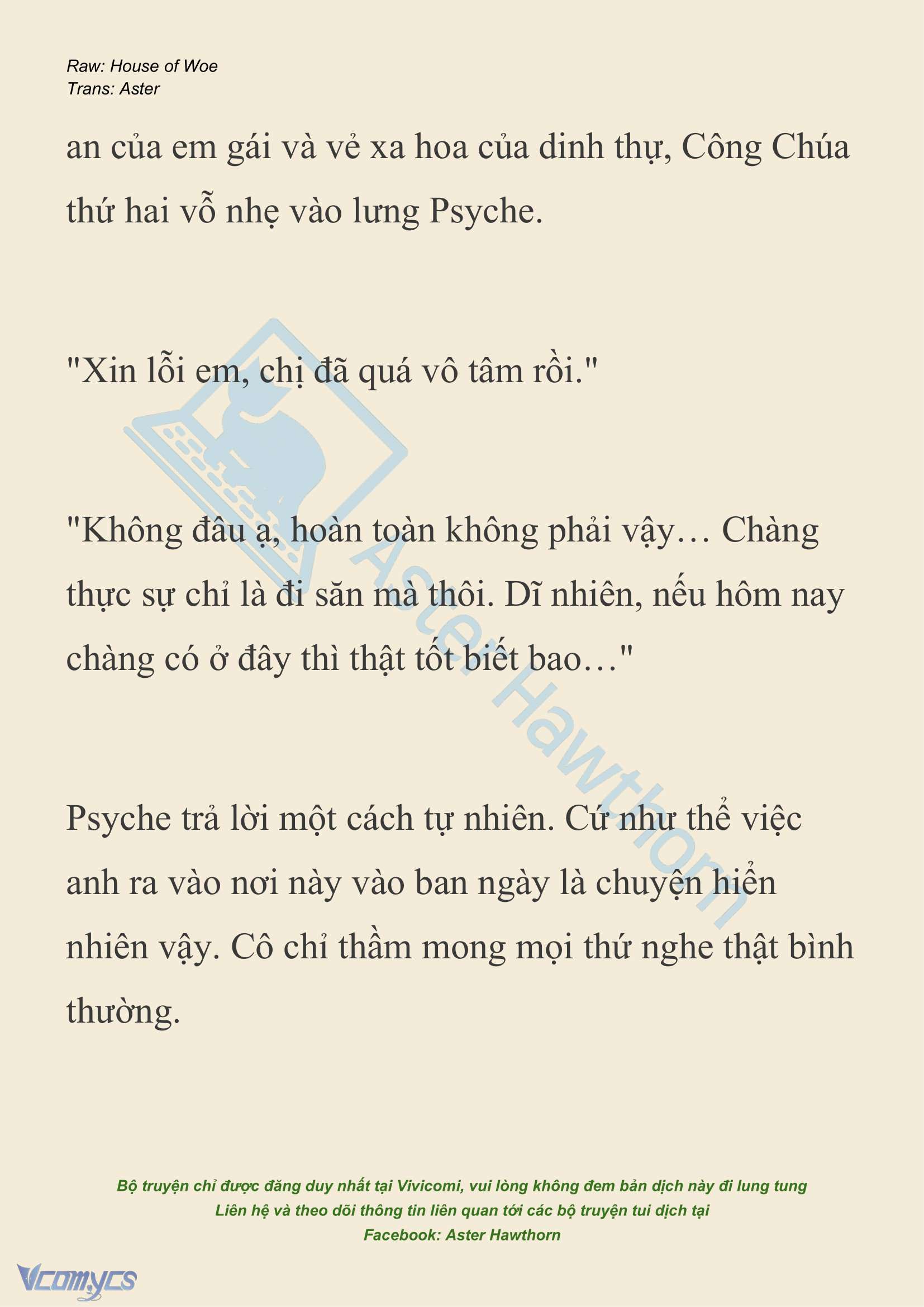 [NOVEL] Dành Cho Các Nữ Thần: Dành cho Psyche Chap 31 - Trang 2