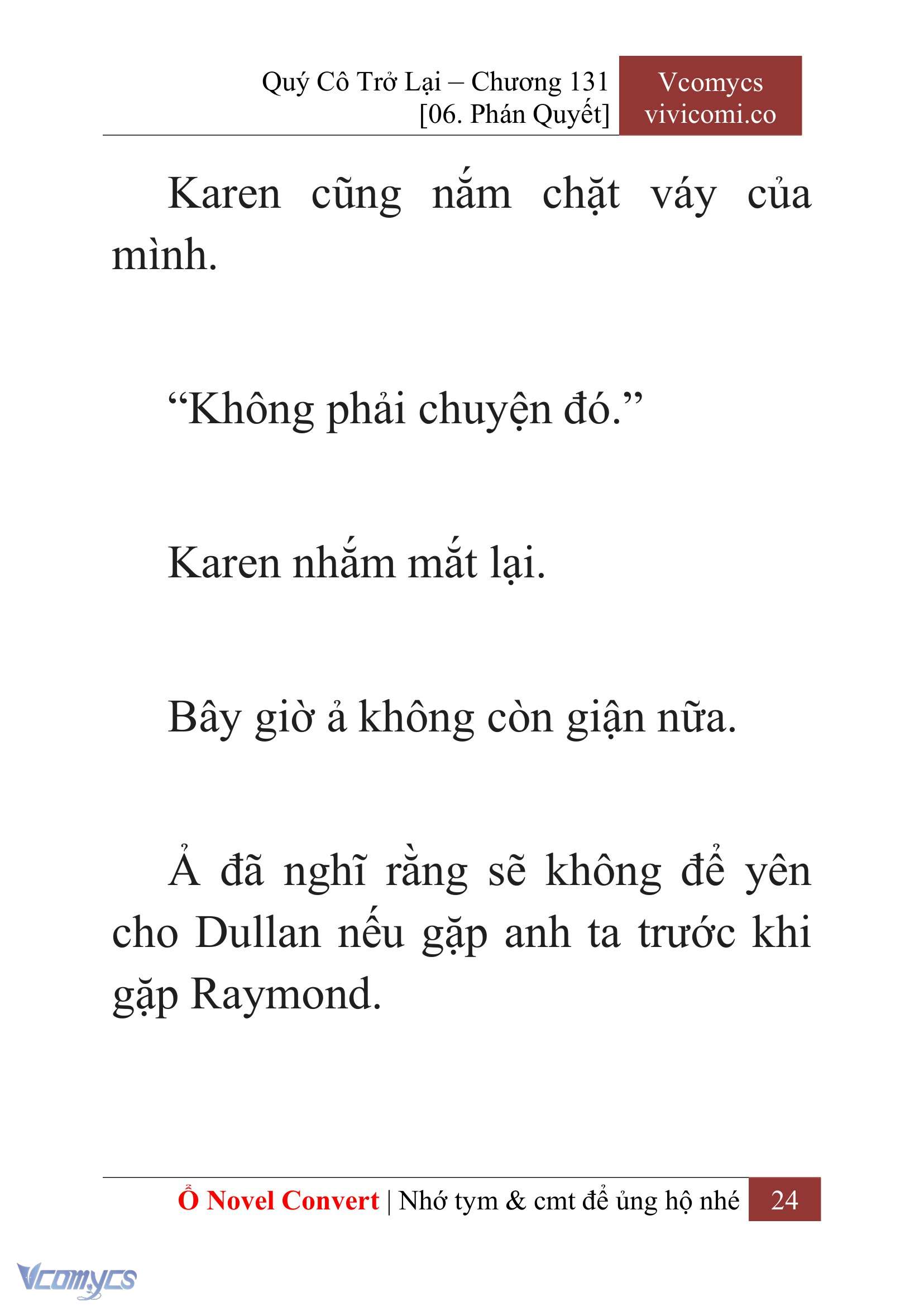 [Novel] Quý Cô Trở Lại Chap 131 - Next Chap 132