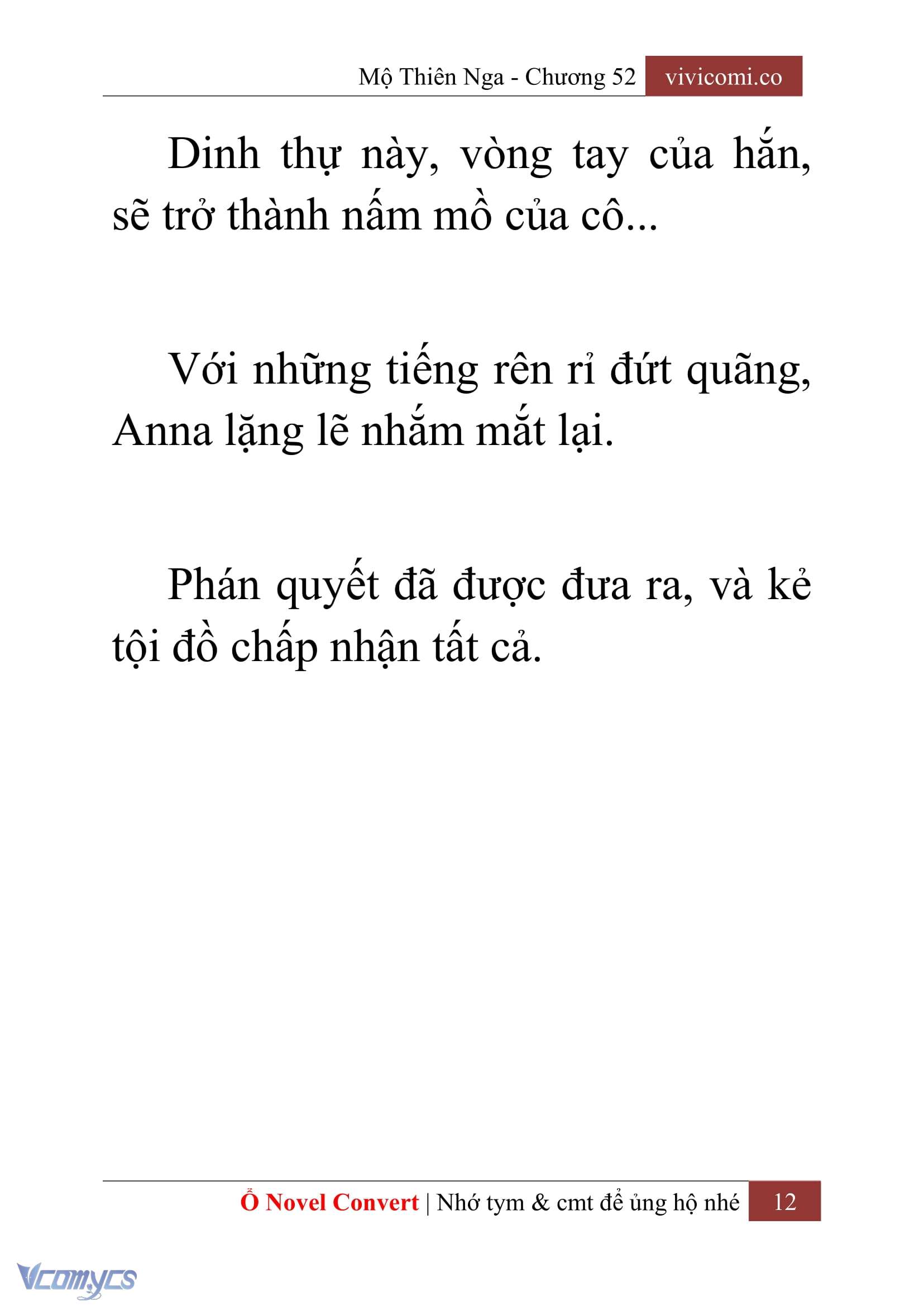 [Novel] Mộ Thiên Nga Chap 52 - Trang 2