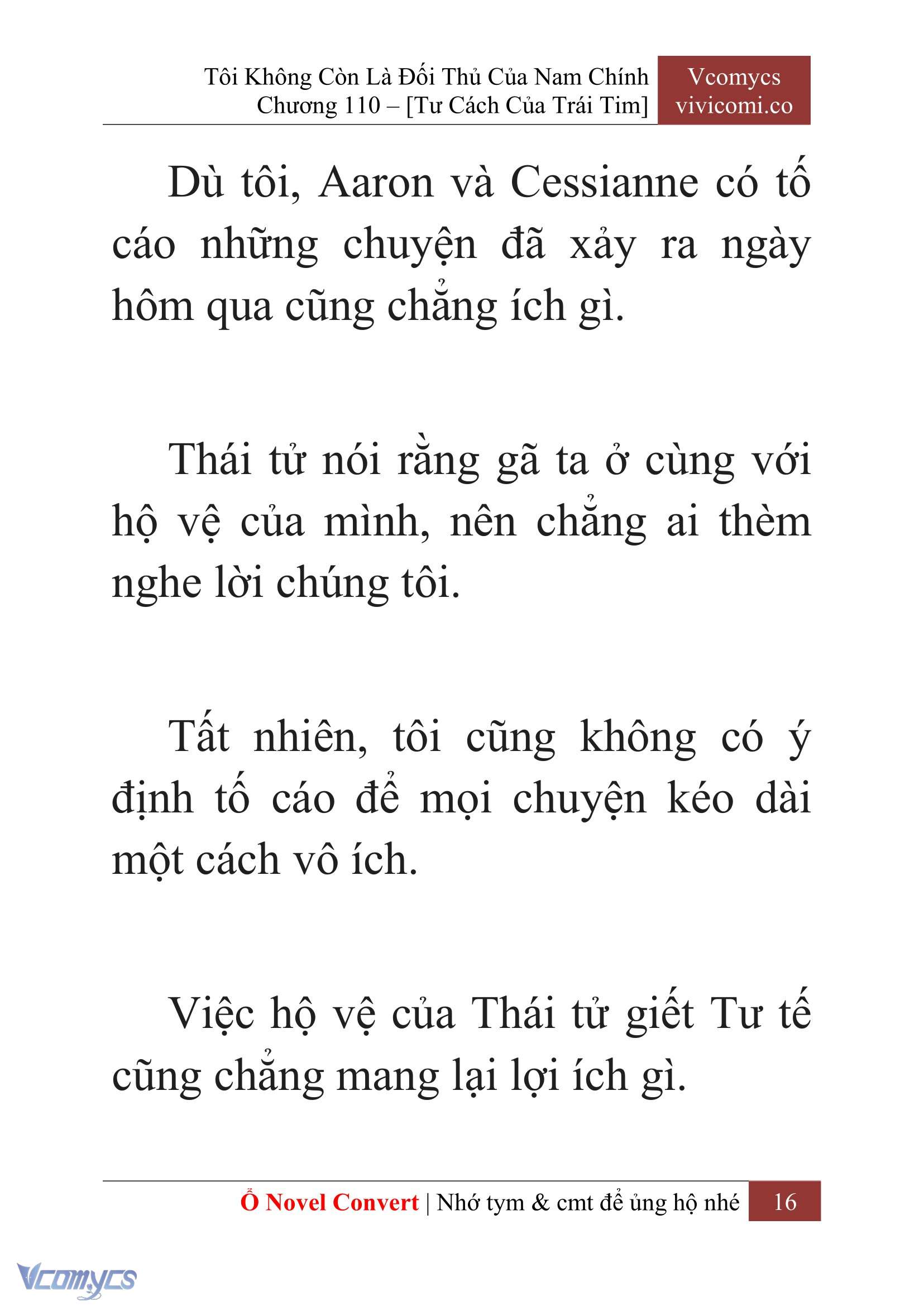 [Novel] Tôi Không Còn Là Đối Thủ Của Nam Chính Chap 110 - Trang 2