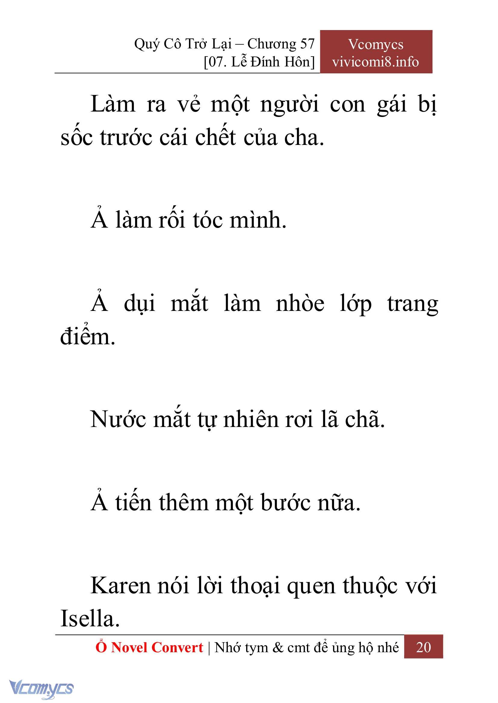 [Novel] Quý Cô Trở Lại Chap 57 - Trang 2