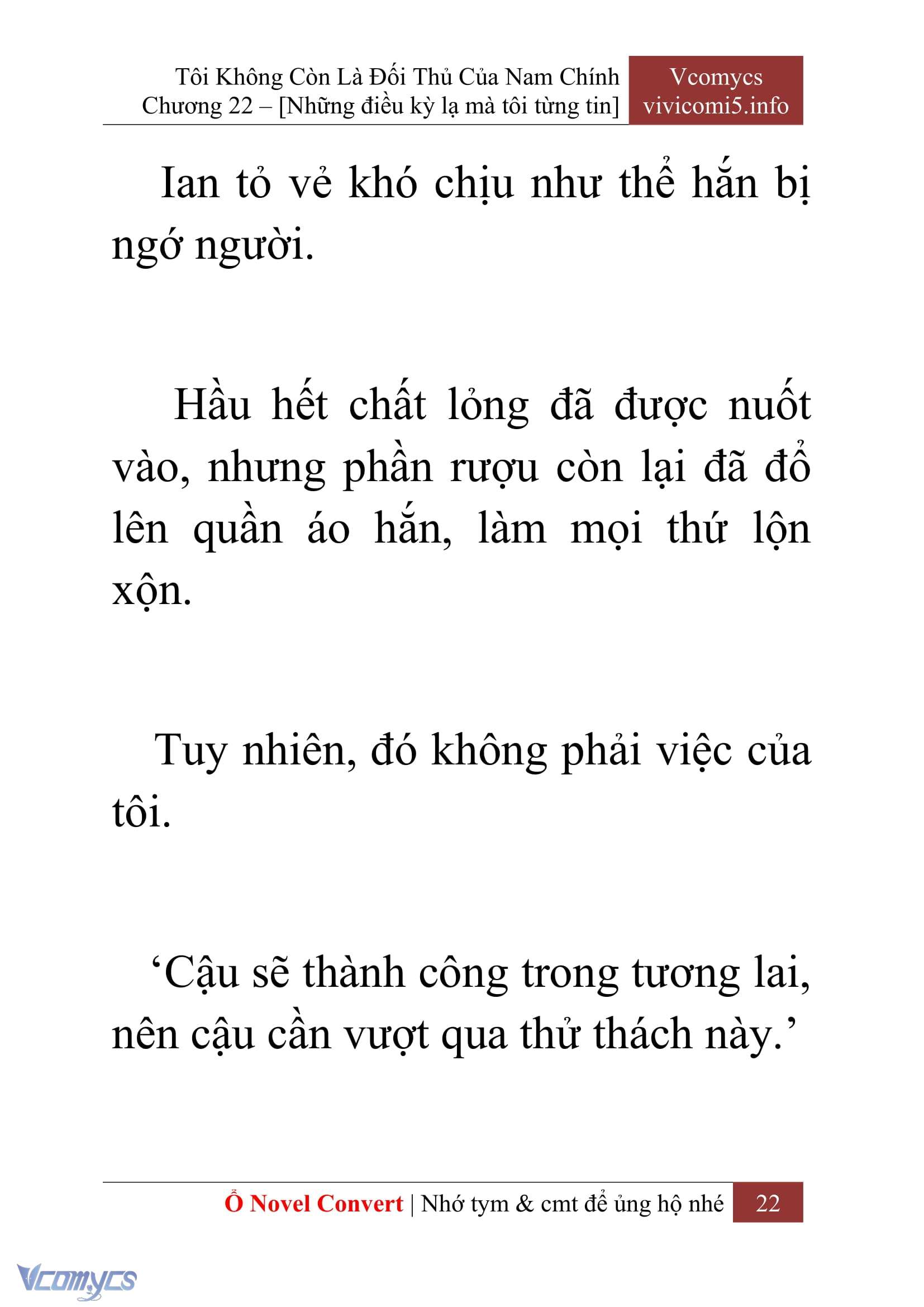 [Novel] Tôi Không Còn Là Đối Thủ Của Nam Chính Chap 22 - Trang 2