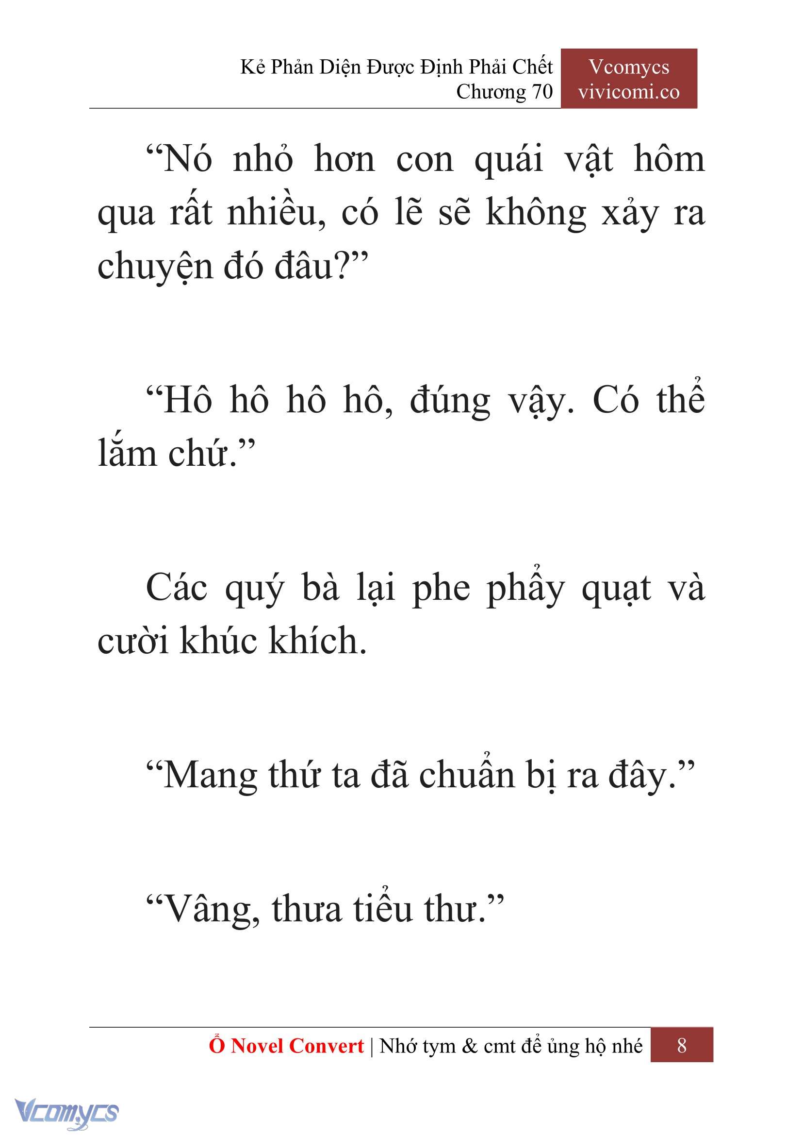 [Novel] Kẻ Phản Diện Được Định Phải Chết Chap 70 - Next Chap 71